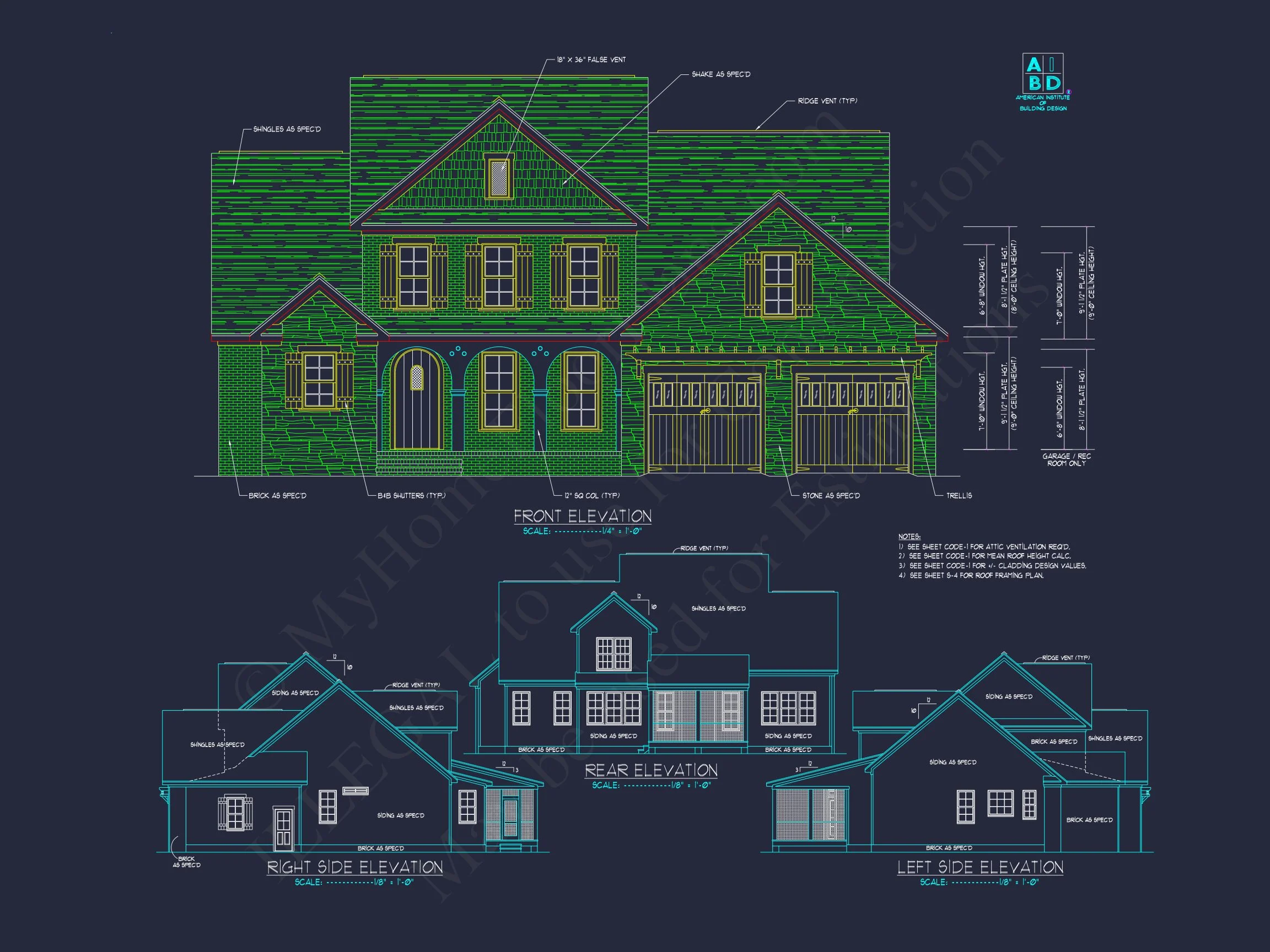 Modern Craftsman house Plan with 4 Bedrooms and Open Designs