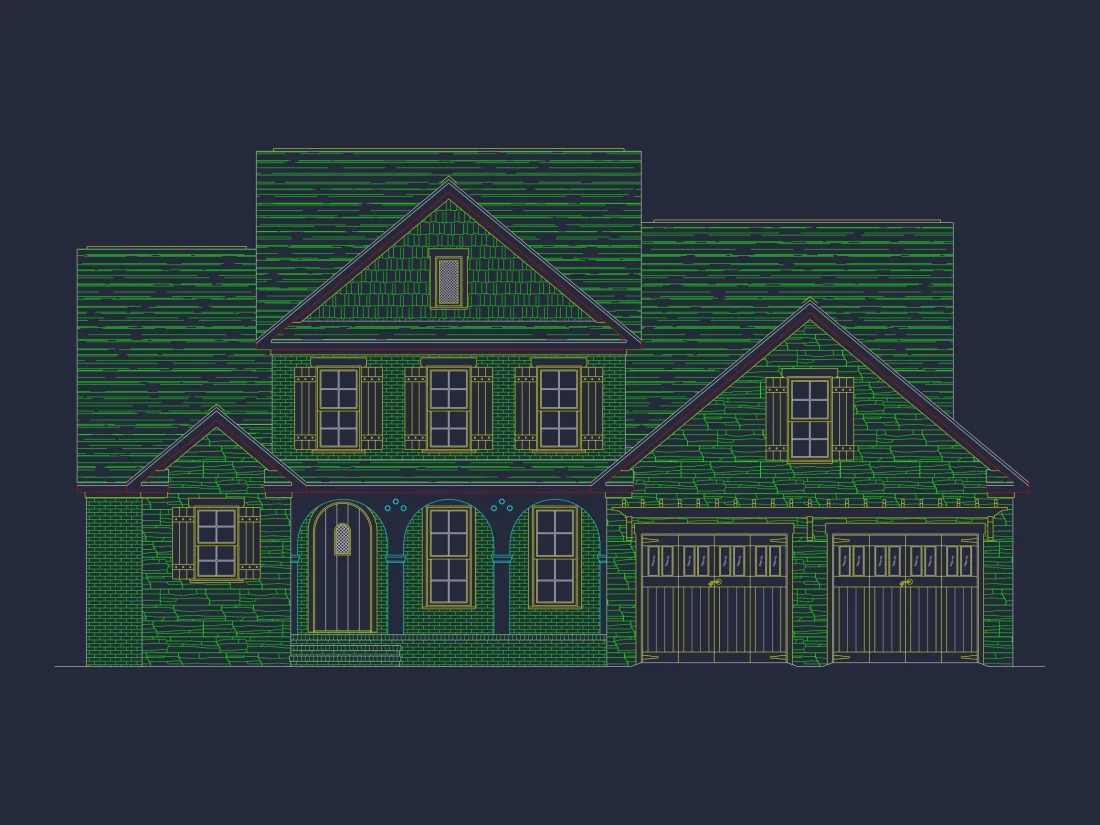 Modern Craftsman house Plan with 4 Bedrooms and Open Designs