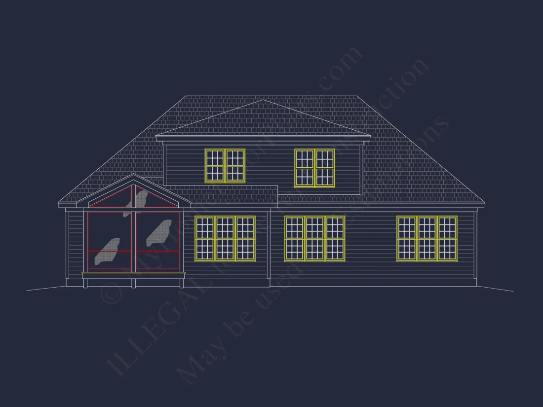 Craftsman house Plan with Spacious Floor Design and CAD Blueprints