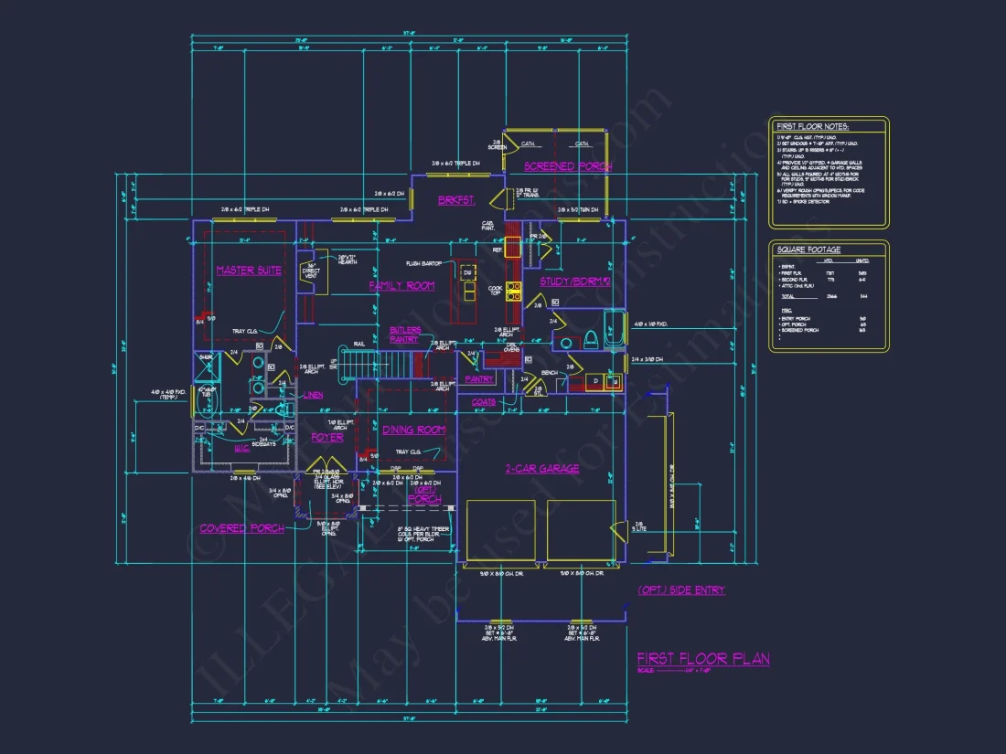 Craftsman house Plan with Spacious Floor Design and CAD Blueprints