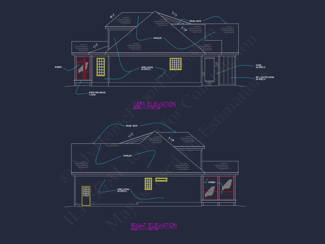 Craftsman house Plan with Spacious Floor Design and CAD Blueprints