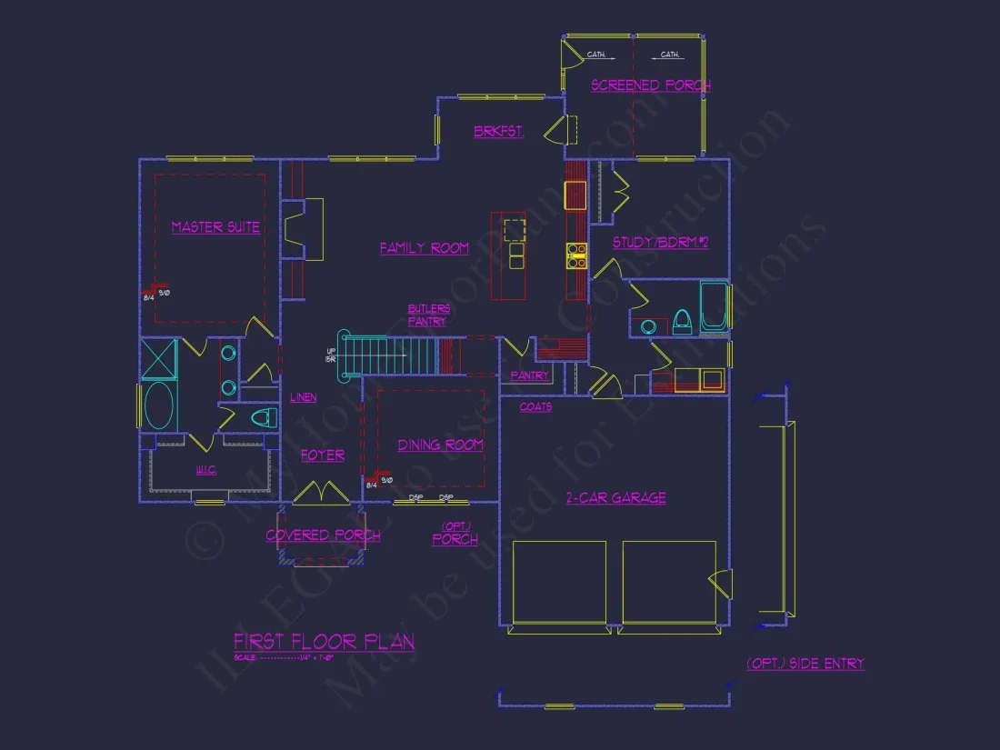Craftsman house Plan with Spacious Floor Design and CAD Blueprints