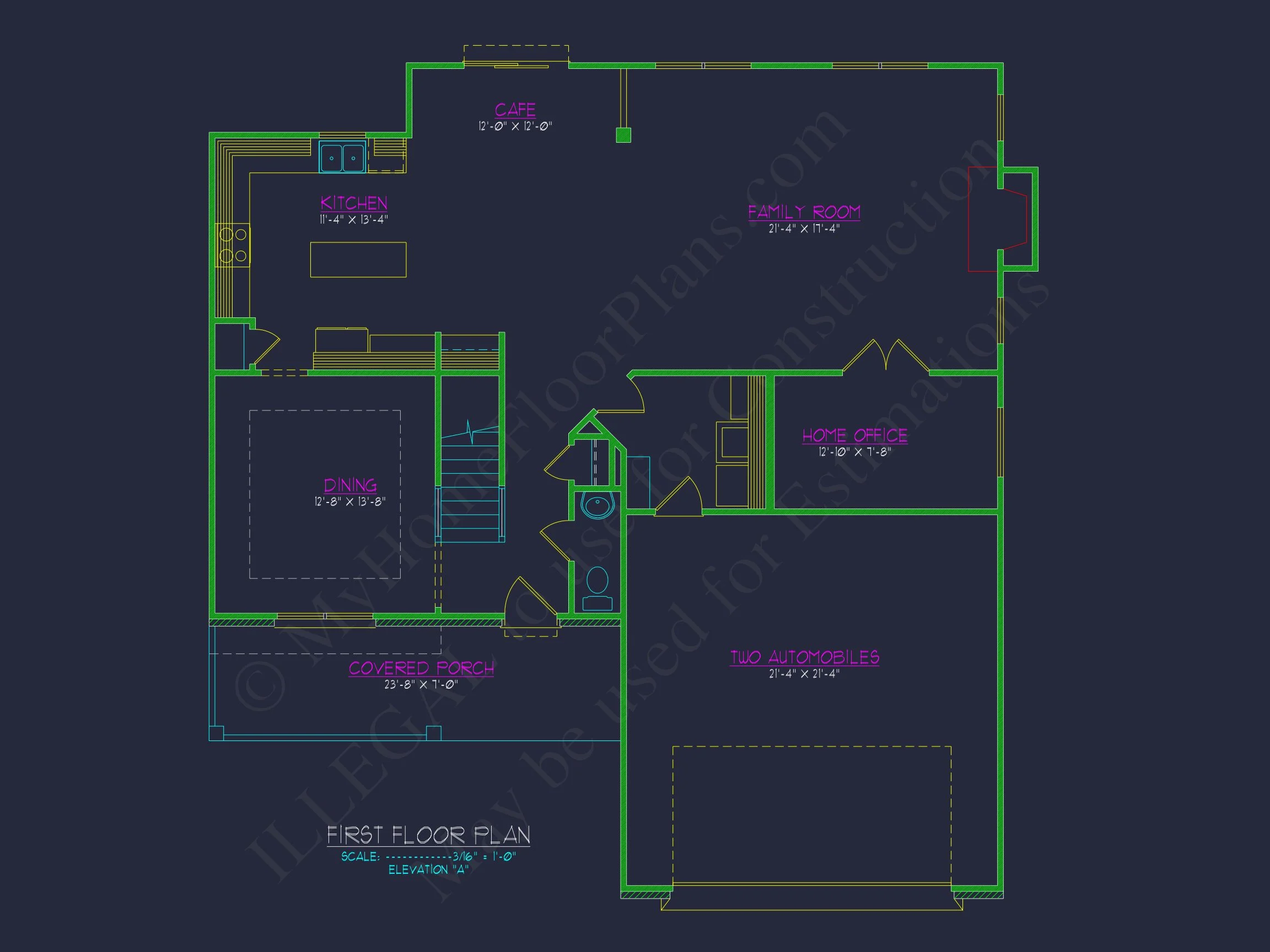 10-1138 HOUSE PLAN - 2.5-Story Modern Farmhouse-Craftsman Plan – 5 Bed, 3 Bath, 3,774 Sq. Ft. 13 Custom house Floor Plan with CAD Designs for Modern Living