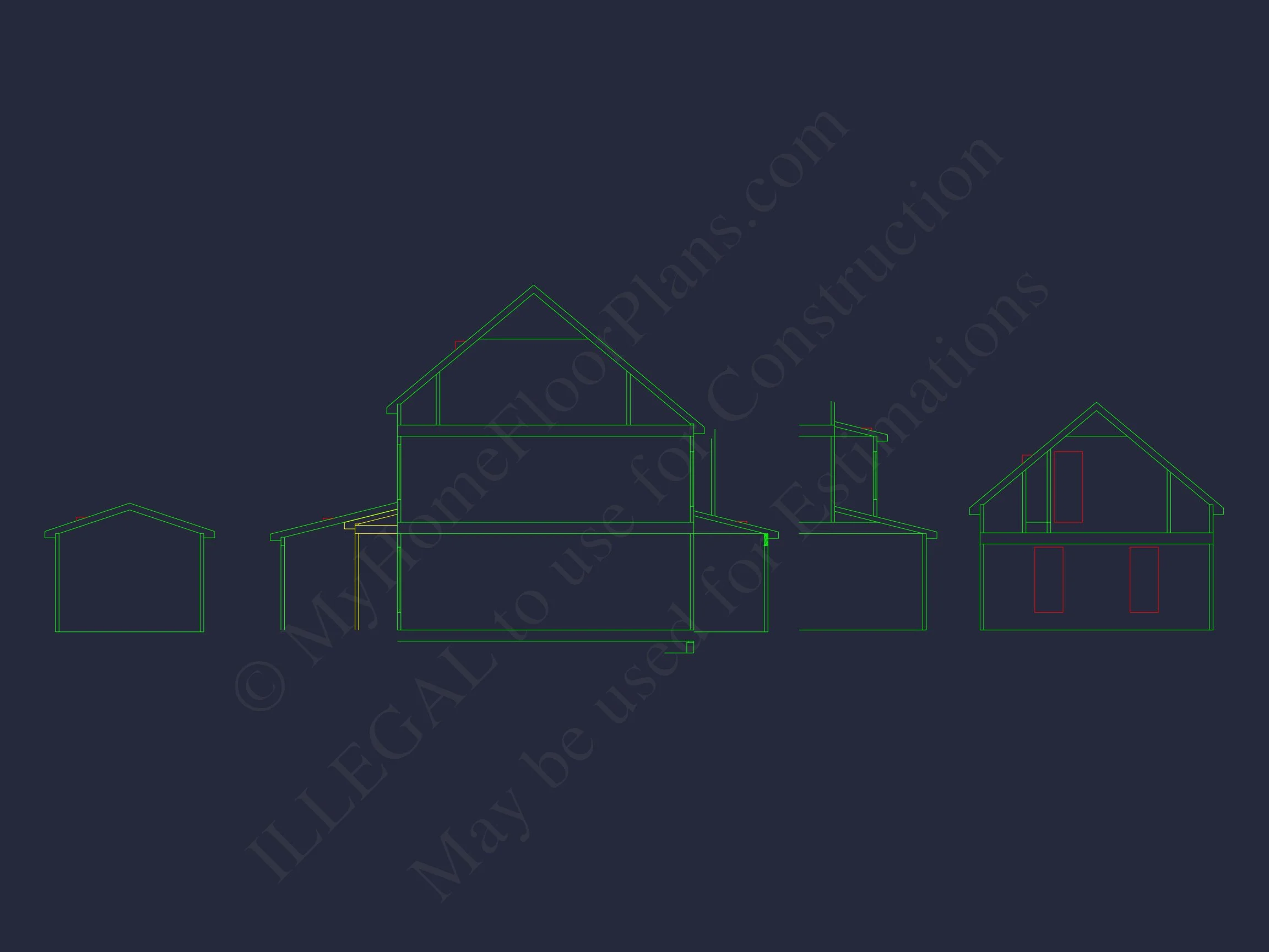 10-1138 HOUSE PLAN - 2.5-Story Modern Farmhouse-Craftsman Plan – 5 Bed, 3 Bath, 3,774 Sq. Ft. 12 Custom house Floor Plan with CAD Designs for Modern Living