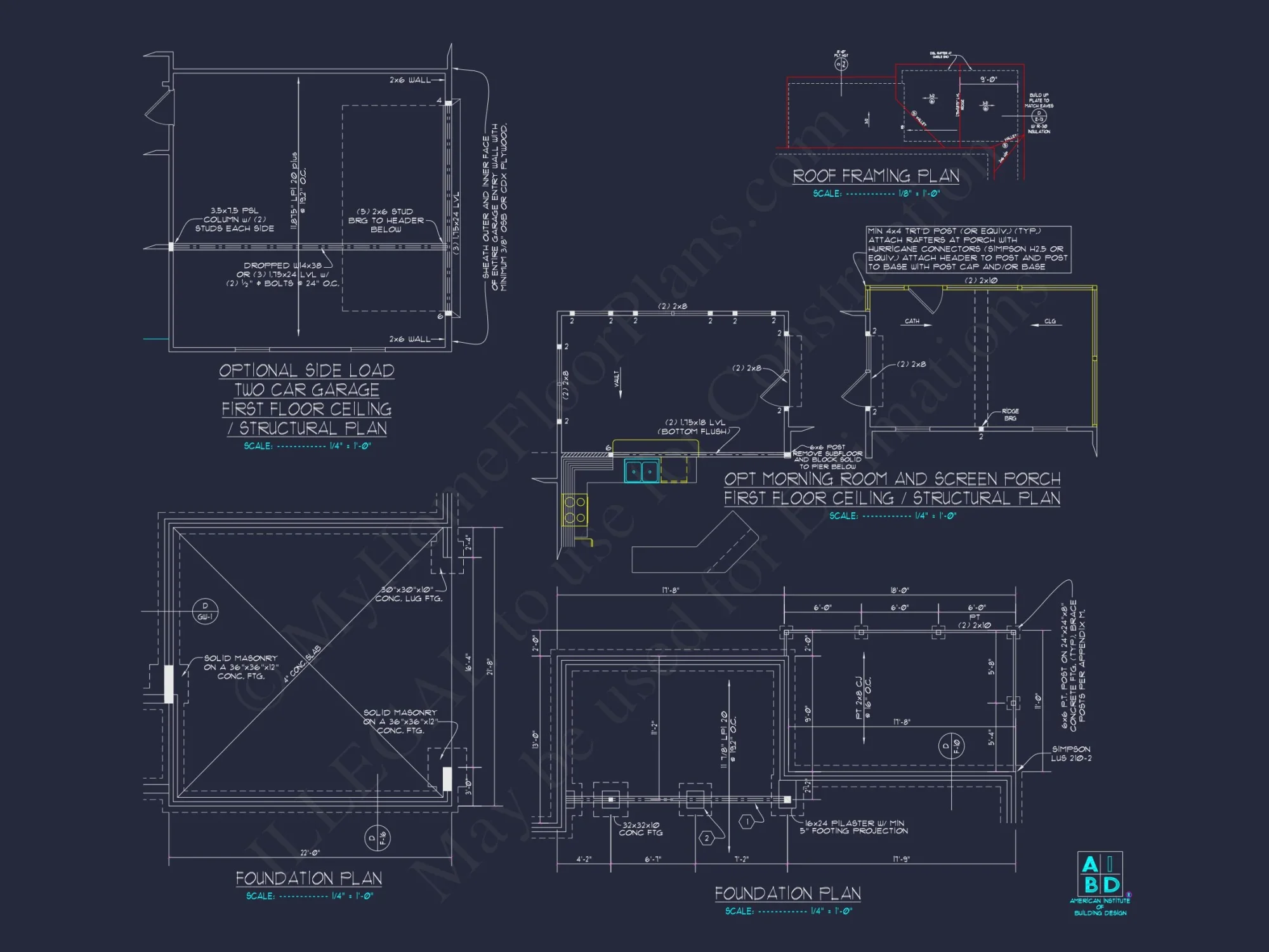 Stylish 2-Story house Plan with Detailed CAD Blueprint Designs