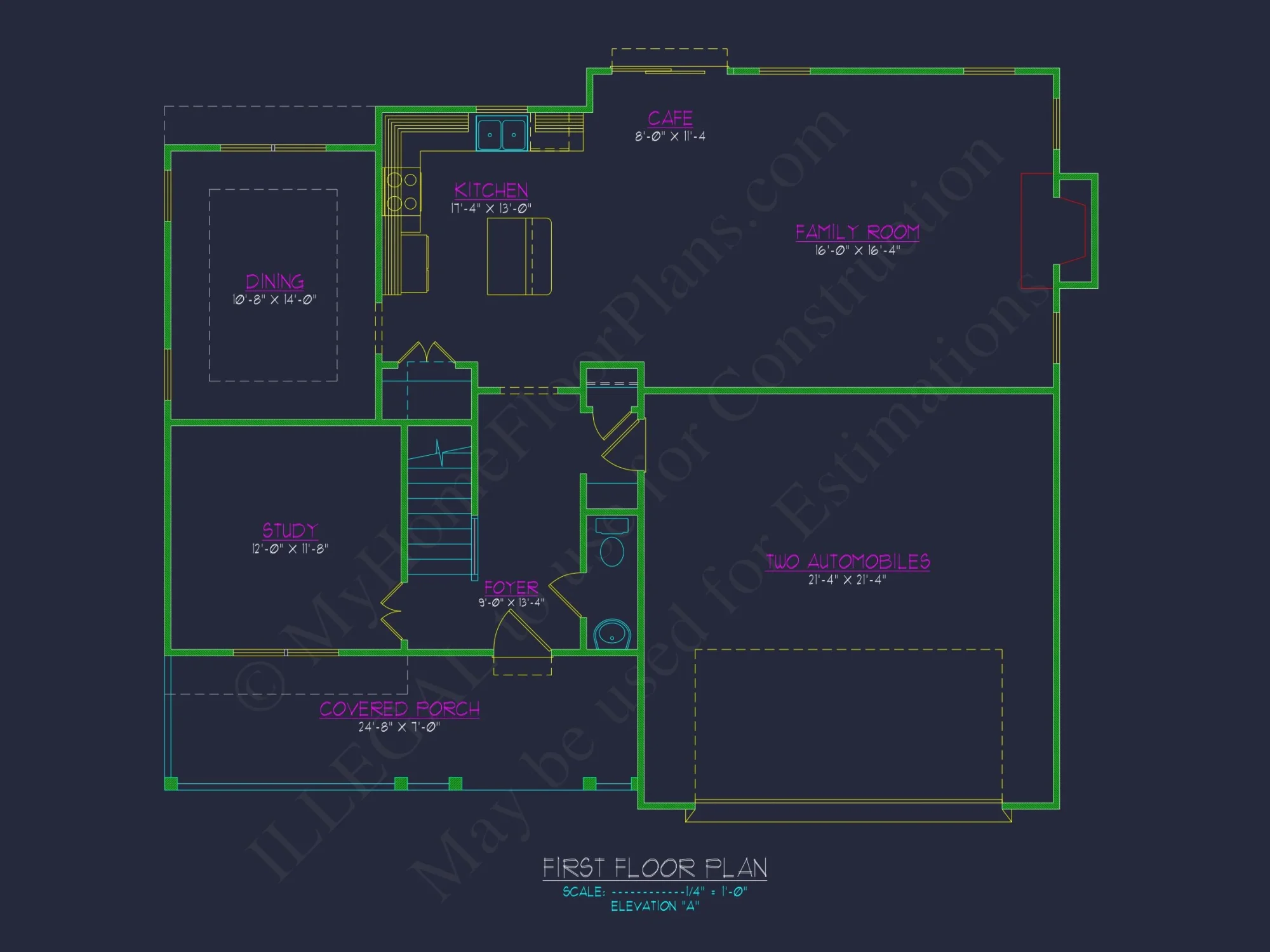 Stylish 2-Story house Plan with Detailed CAD Blueprint Designs