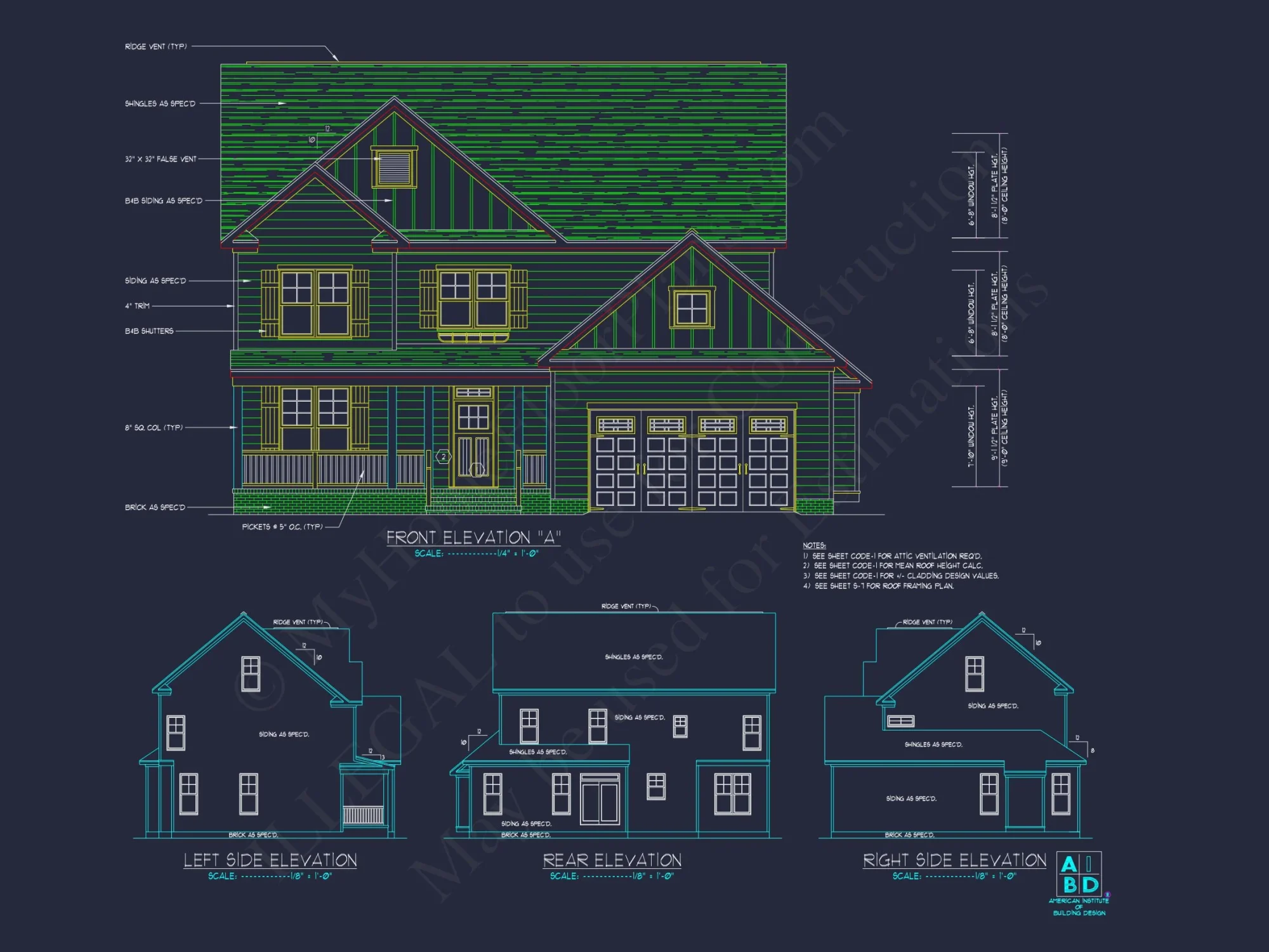 Stylish 2-Story house Plan with Detailed CAD Blueprint Designs