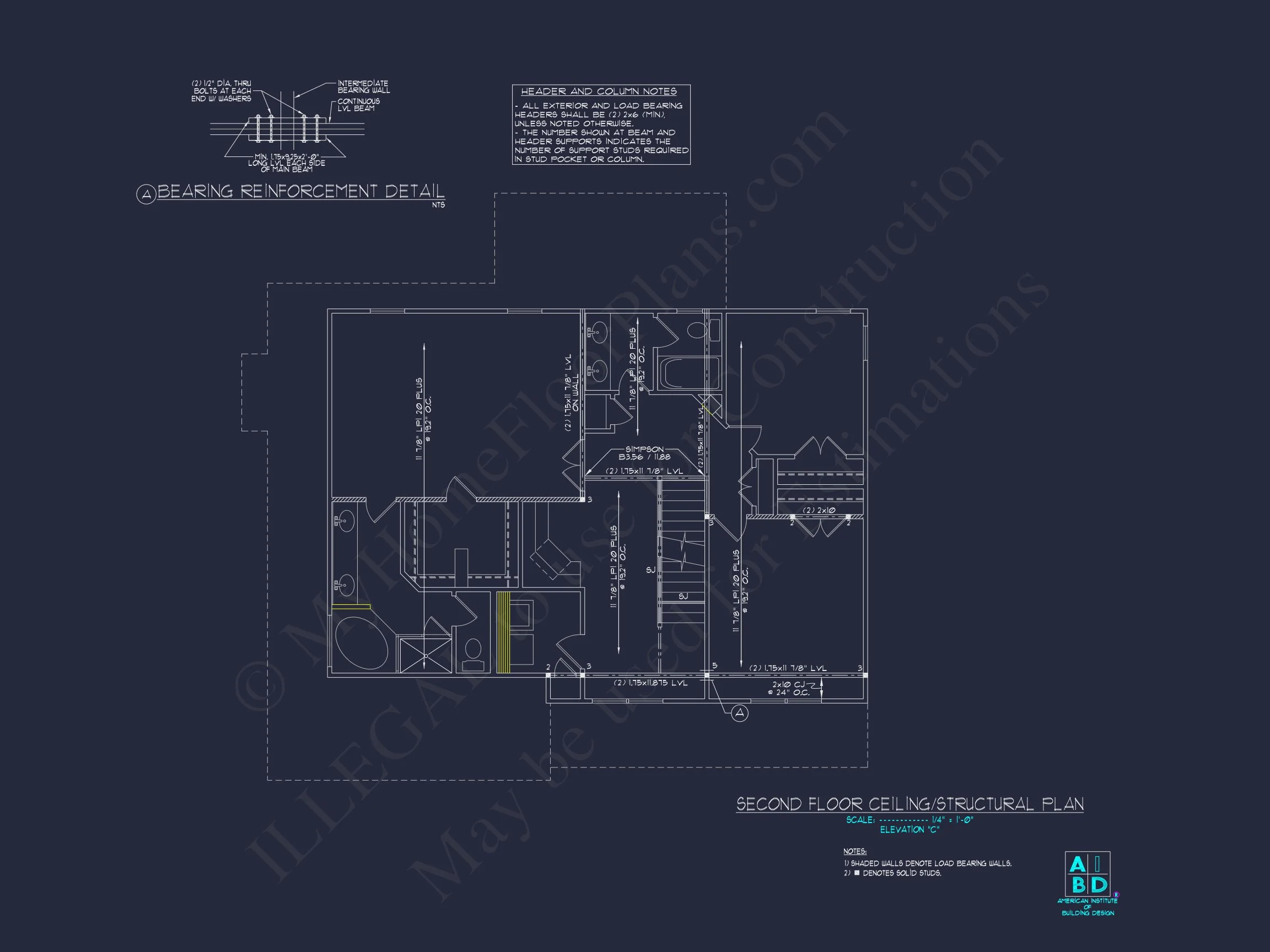 10-1137 HOUSE PLAN - 2-Story Modern Farmhouse-Colonial Plan - 3 Bed, 2 Bath, 2,000+ Sq. Ft. 11 Modern Craftsman house Plan with Detailed Floor Designs