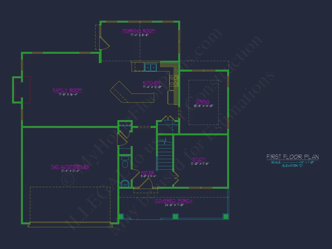 Modern Craftsman house Plan with Detailed Floor Designs