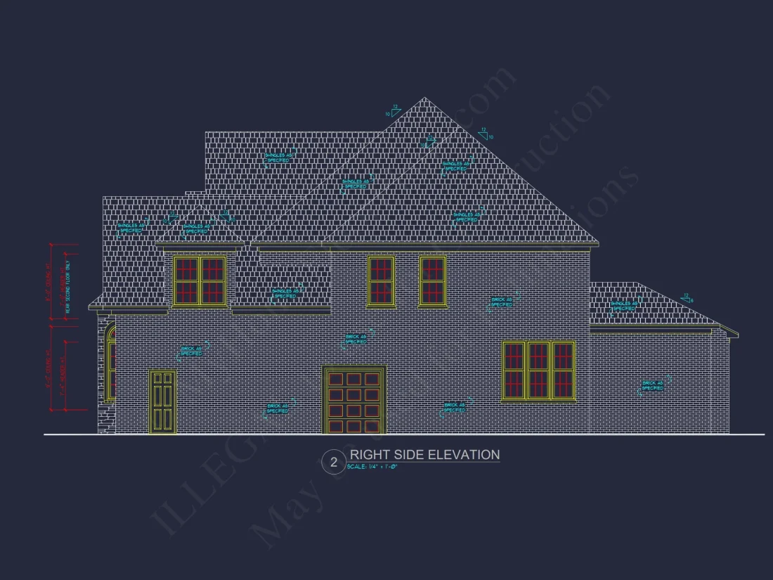 Elegant 2-Story house Plan with Spacious Floor Plan & CAD Designs