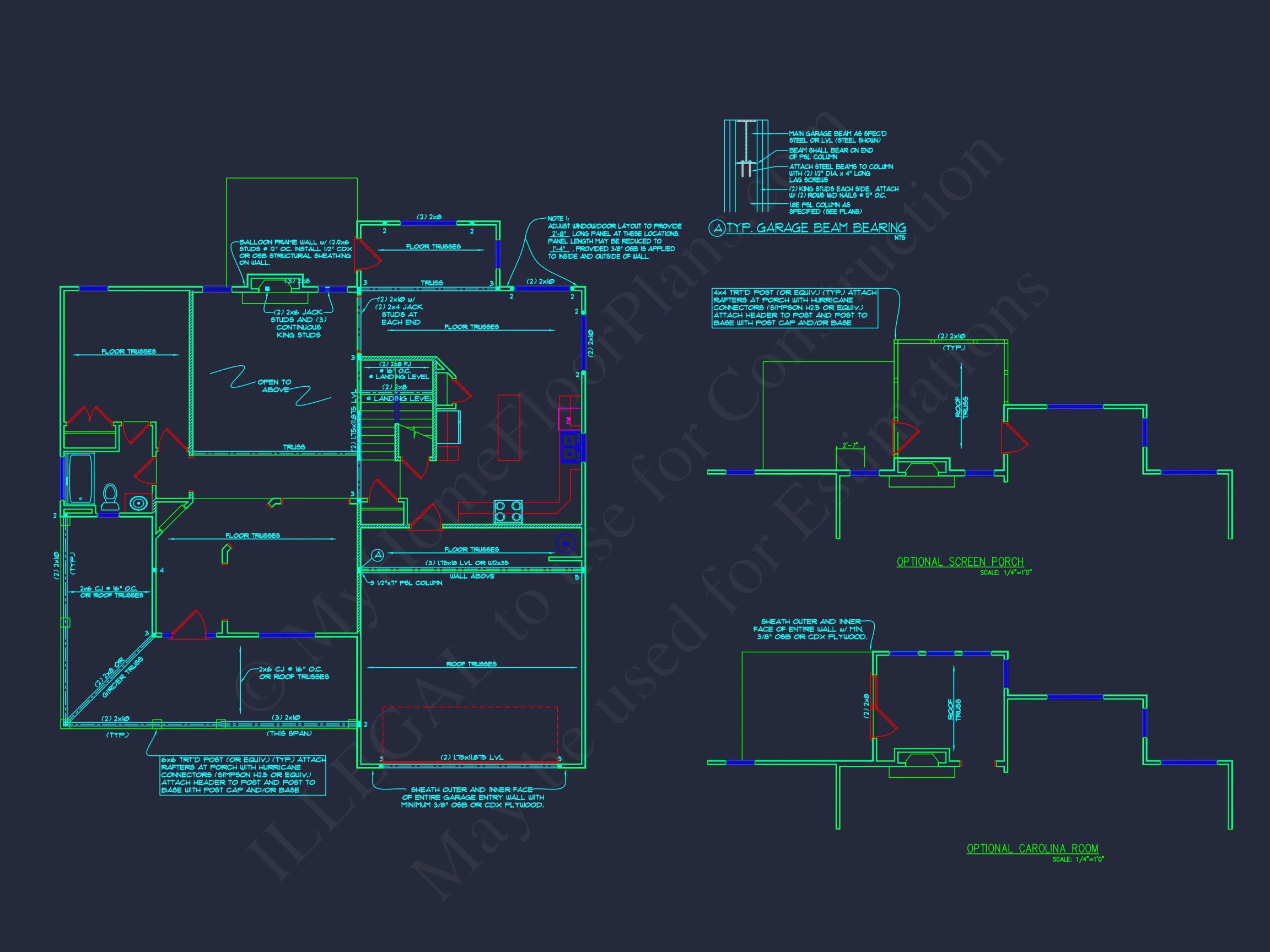 10-1018 HOUSE PLAN - Traditional Colonial Revival House Plan – 4 Bed, 3,017 Sq Ft, 2-Story with CAD Blueprints 14 Stunning house Plan with 2 Floors, CAD Designs & Blueprint