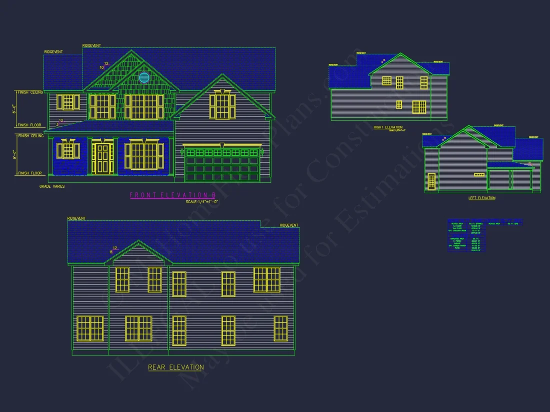Stunning house Plan with 2 Floors, CAD Designs & Blueprint