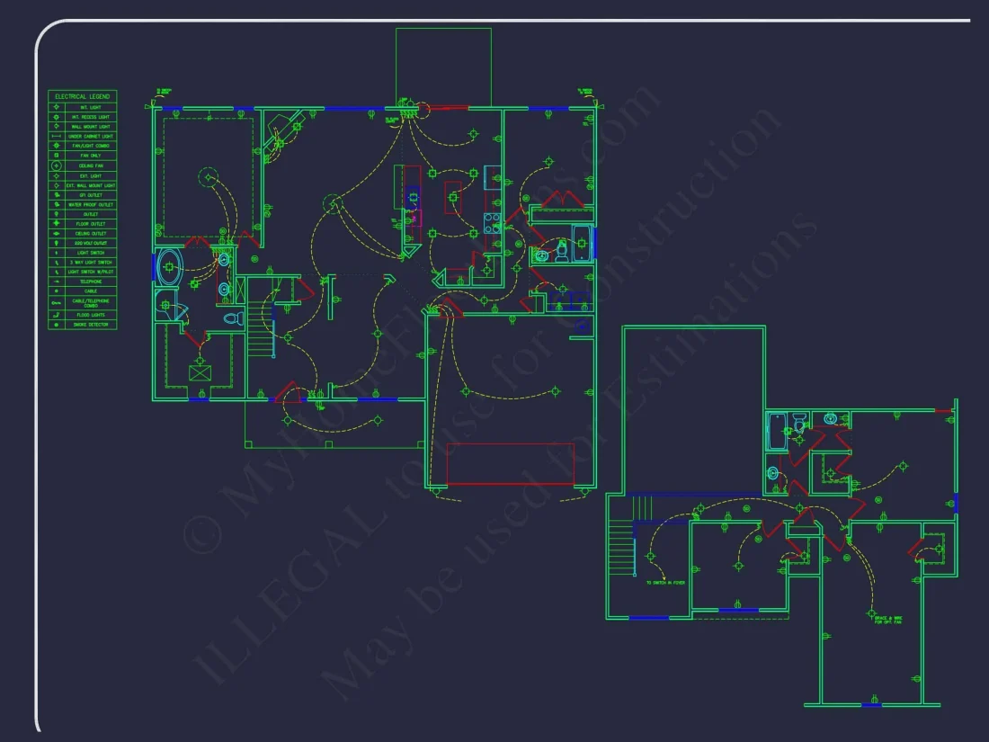 Elegant house Plan with Detailed Floor Plan and CAD Designs