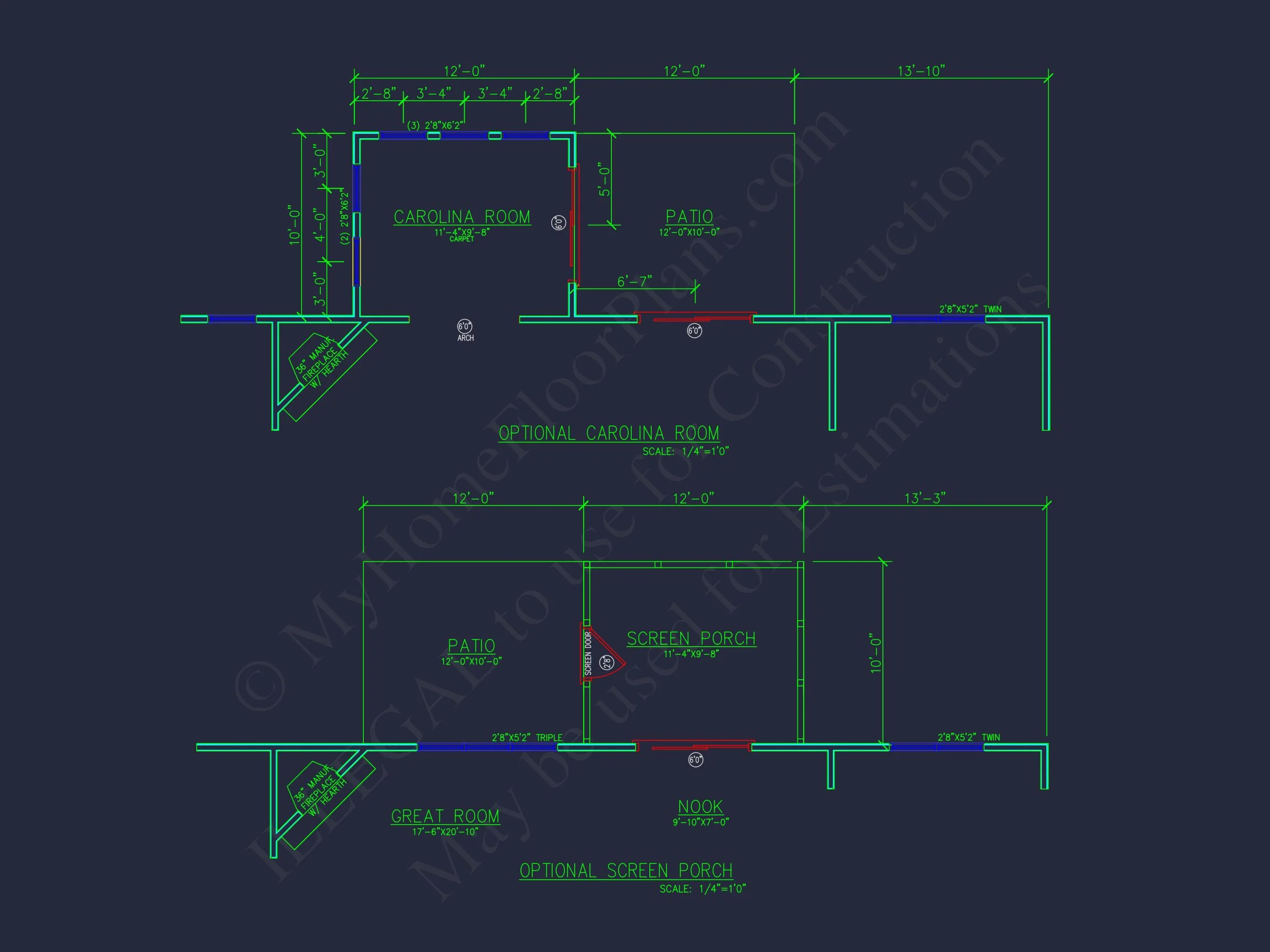 10-1017 HOUSE PLAN - Traditional Colonial Revival House Plan with Craftsman Charm – 2,864 Sq Ft, 4 Beds 11 Elegant house Plan with Detailed Floor Plan and CAD Designs