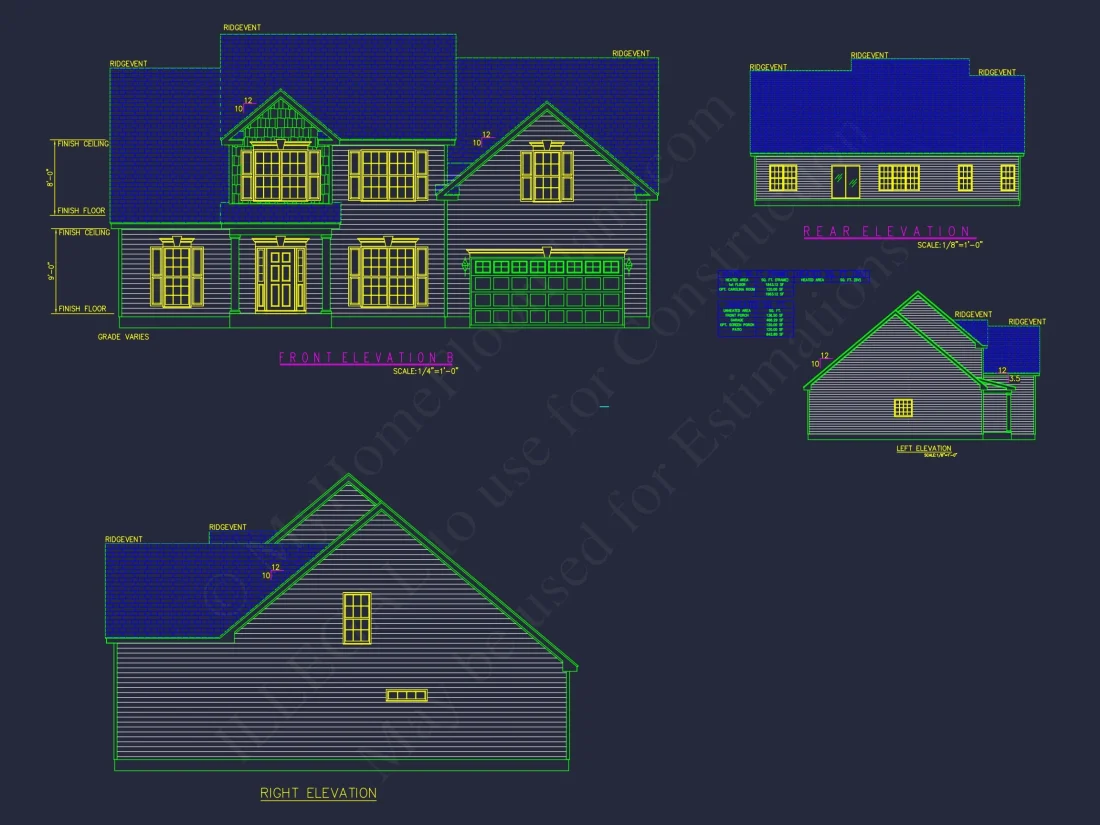 Elegant house Plan with Detailed Floor Plan and CAD Designs