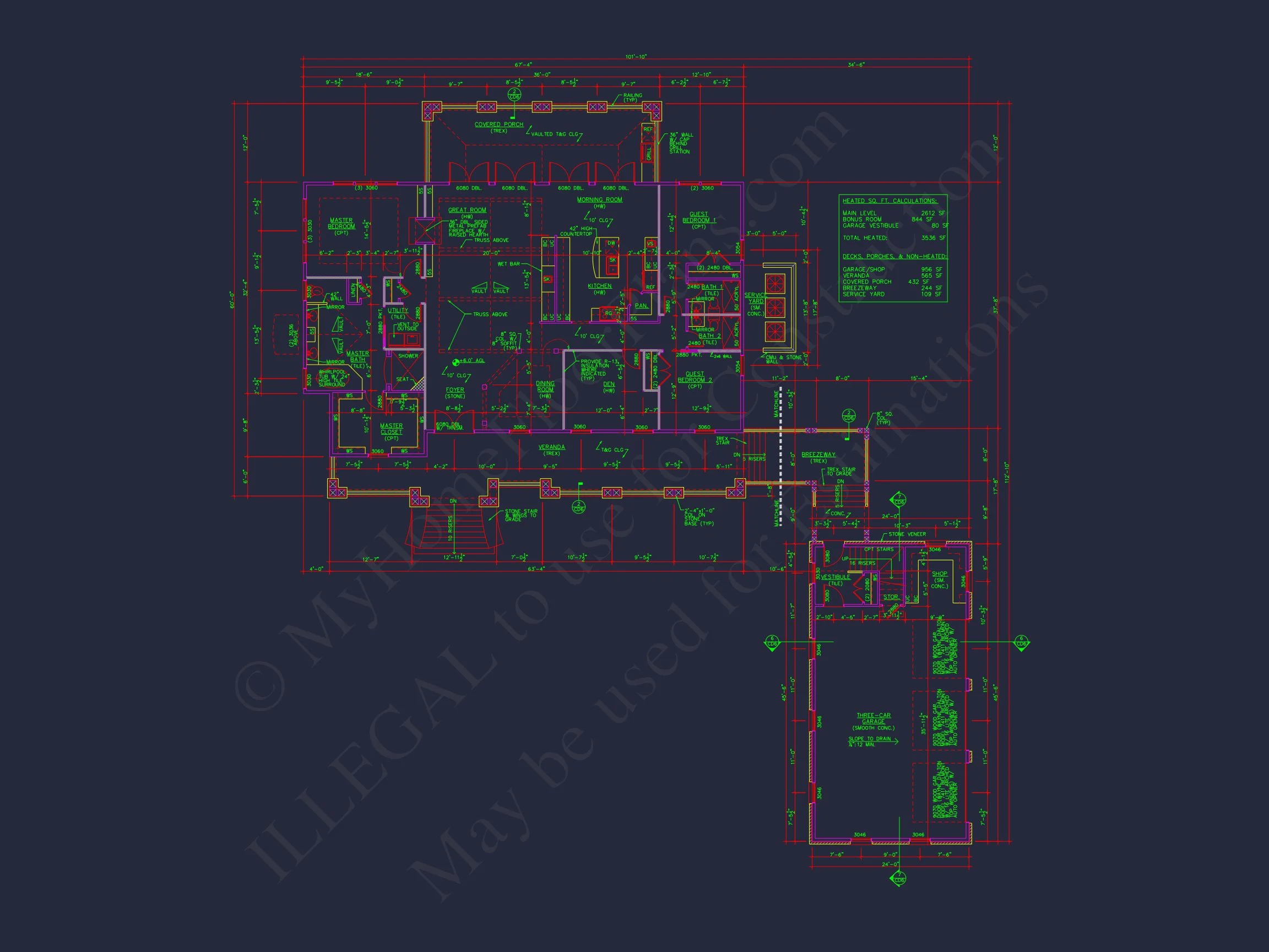 Craftsman house Plan with Spacious Floor Plan and CAD Designs