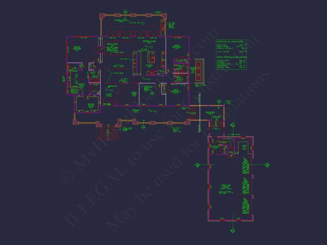 Craftsman house Plan with Spacious Floor Plan and CAD Designs