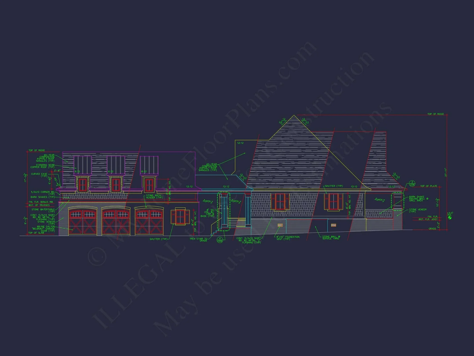 Craftsman house Plan with Spacious Floor Plan and CAD Designs