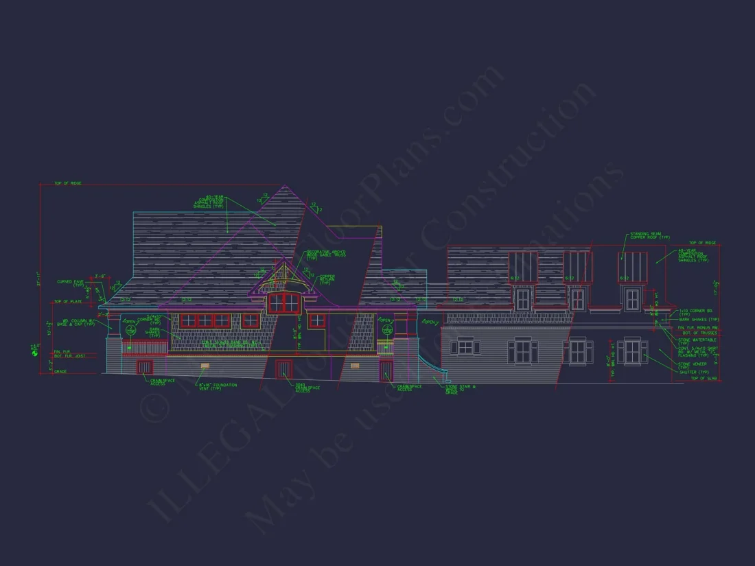Craftsman house Plan with Spacious Floor Plan and CAD Designs