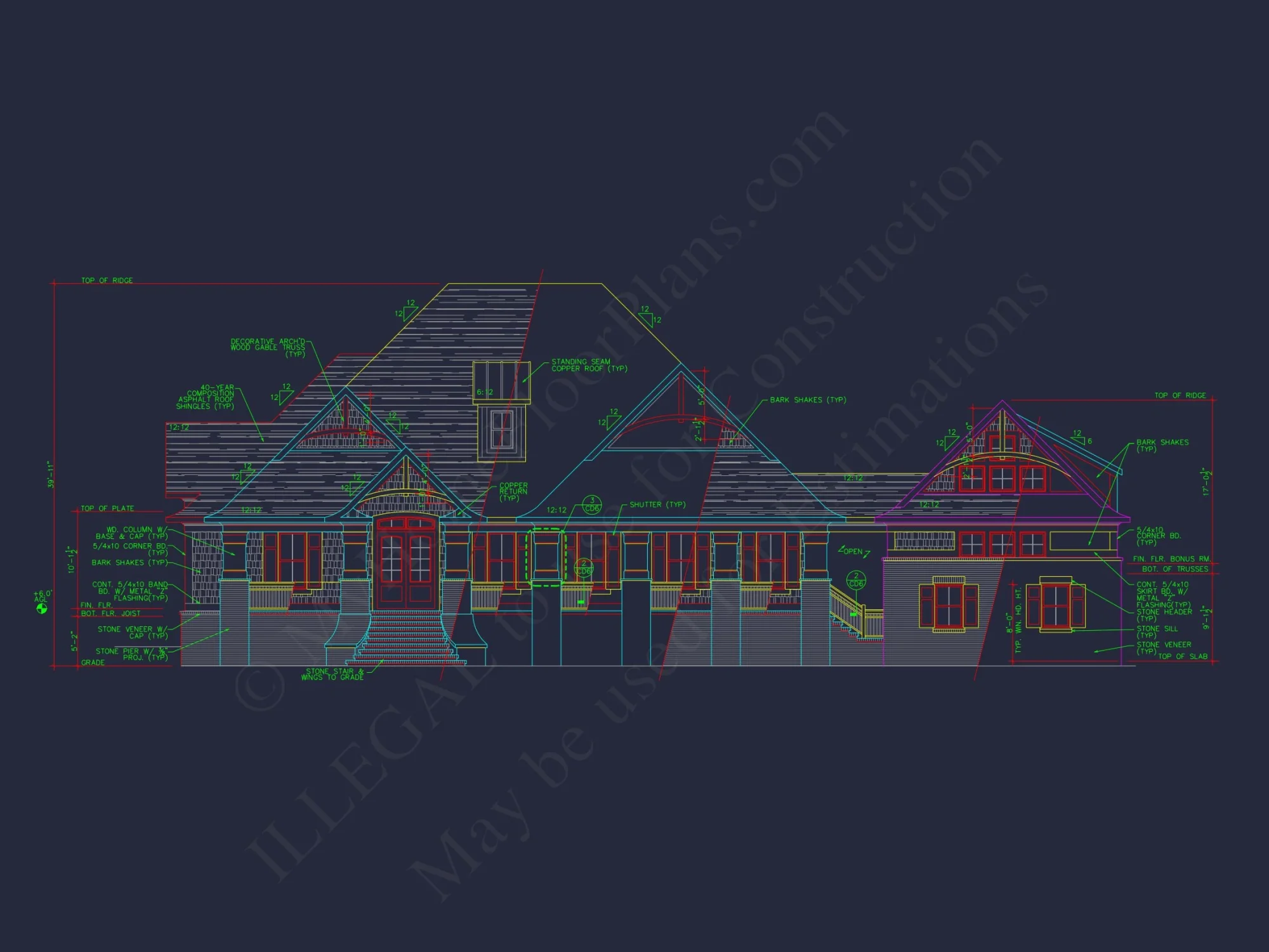 Craftsman house Plan with Spacious Floor Plan and CAD Designs