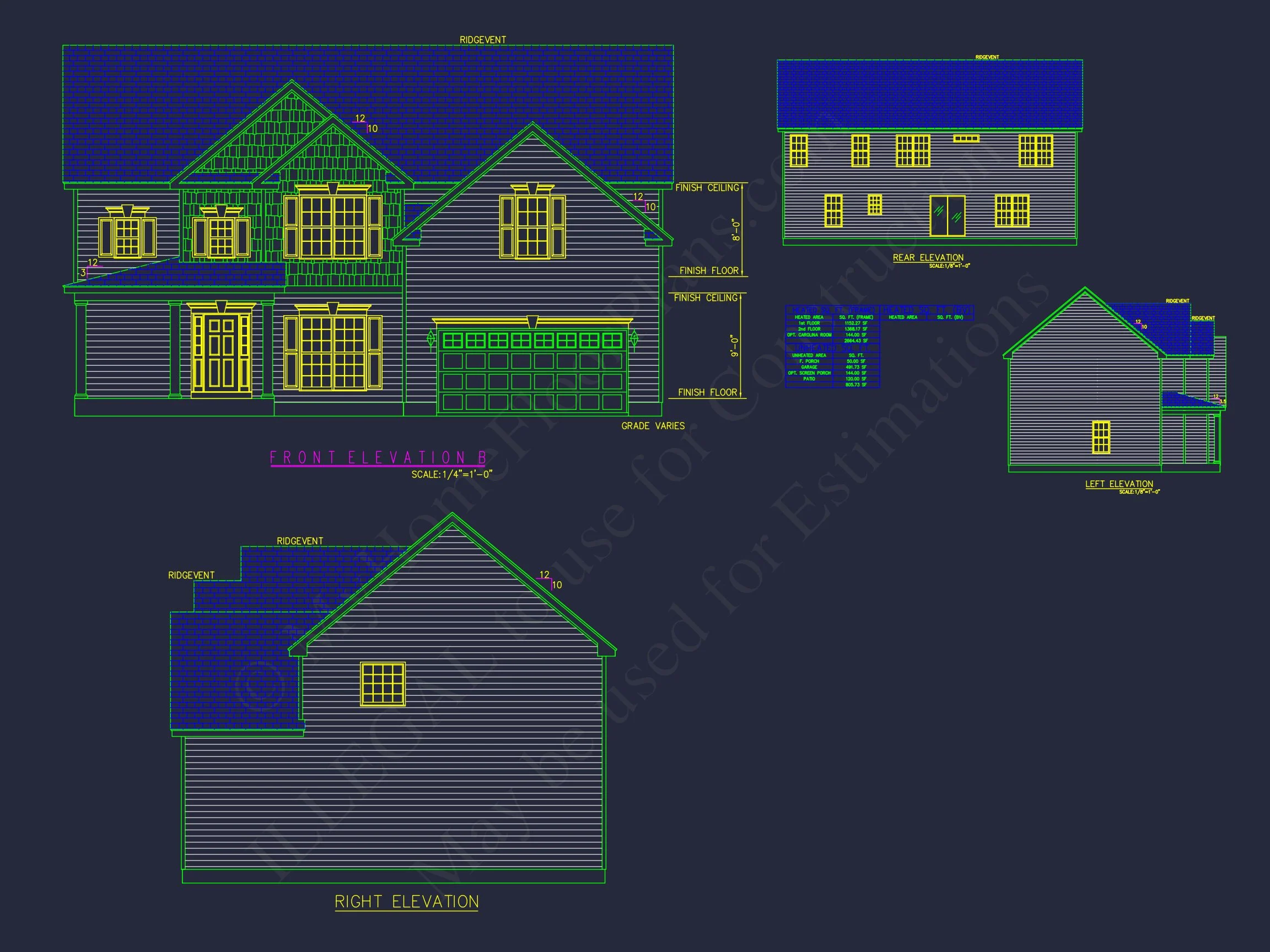 Elegant 2-Story house Plan with Spacious CAD Designs