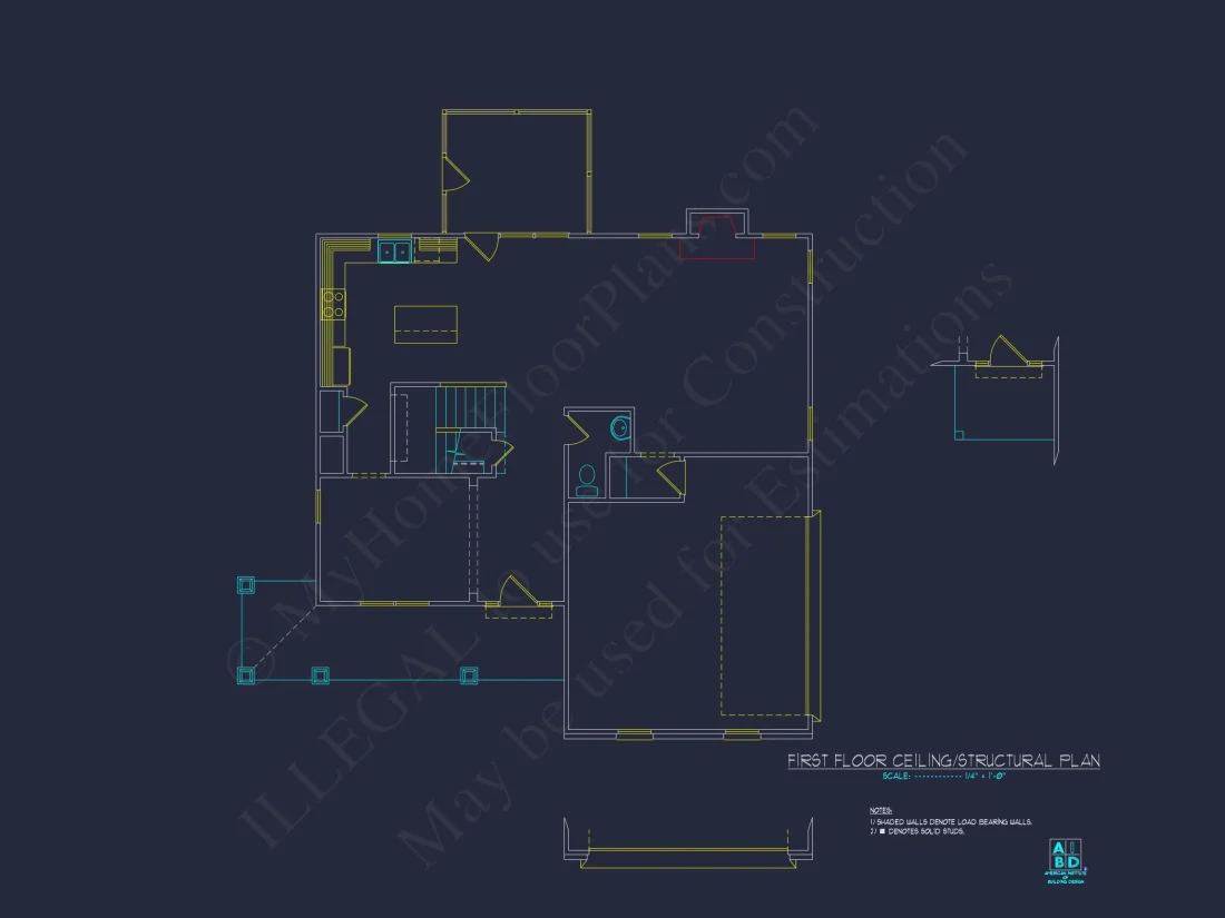 2280 Sq Ft 4-Bedroom 2-Story Traditional house Plan & Blueprint Designs