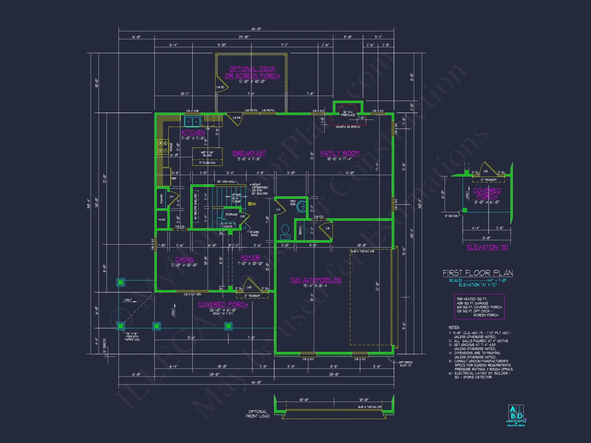 2280 Sq Ft 4-Bedroom 2-Story Traditional house Plan & Blueprint Designs