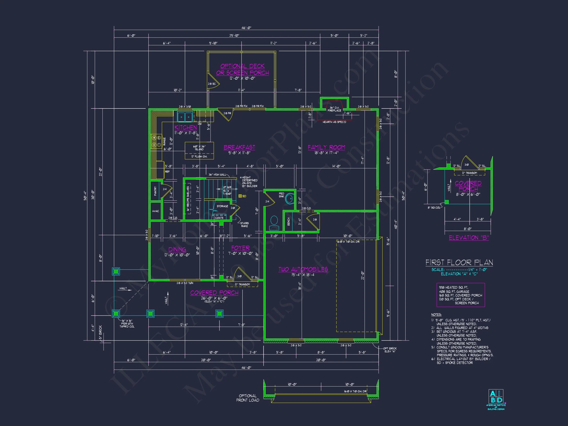 2280 Sq Ft 4-Bedroom 2-Story Traditional house Plan & Blueprint Designs
