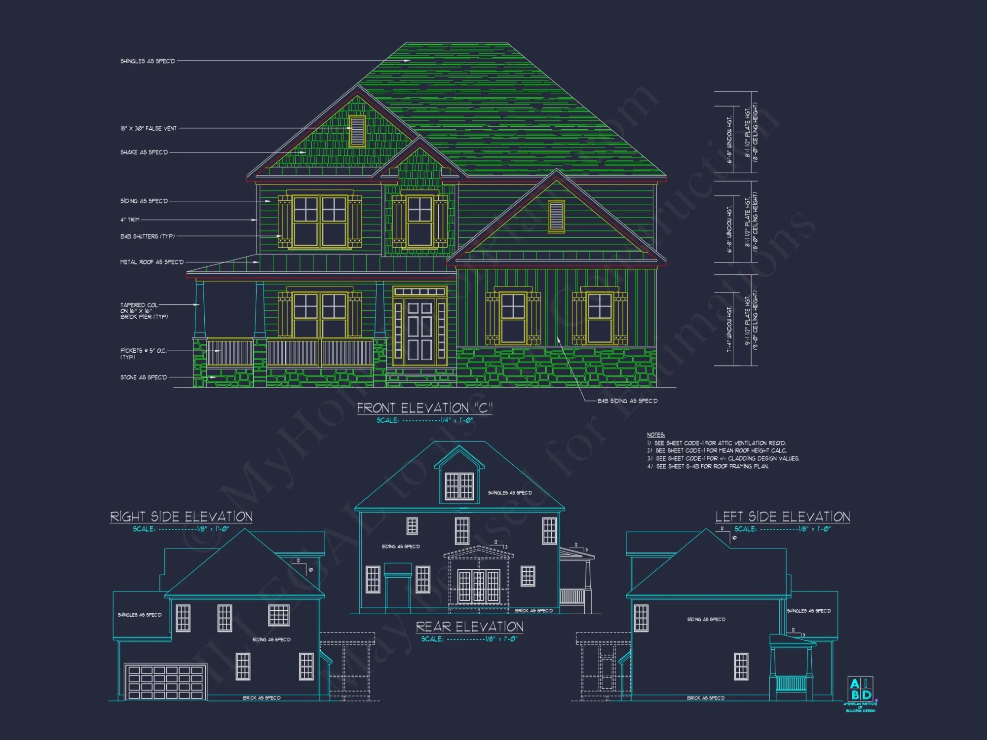 2280 Sq Ft 4-Bedroom 2-Story Traditional house Plan & Blueprint Designs