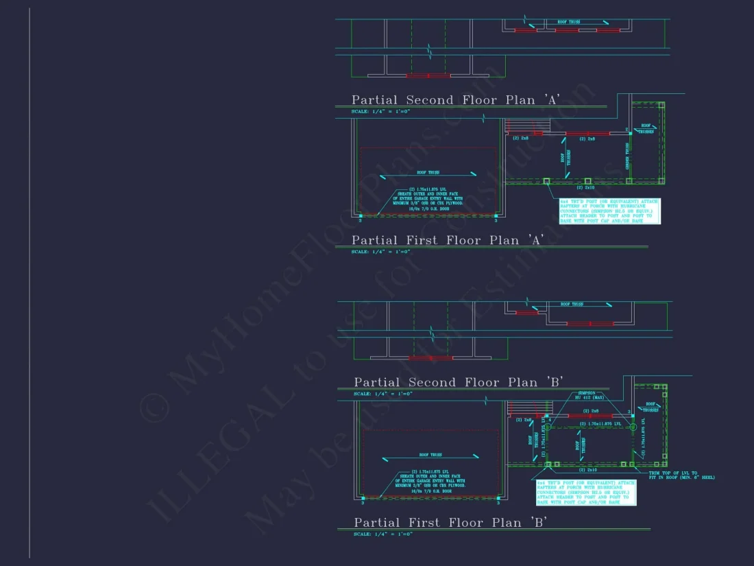 Modern house Plan with 4 Bedrooms, CAD Floor Plan, and Designs
