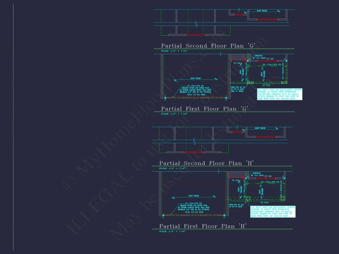 Modern house Plan with 4 Bedrooms, CAD Floor Plan, and Designs