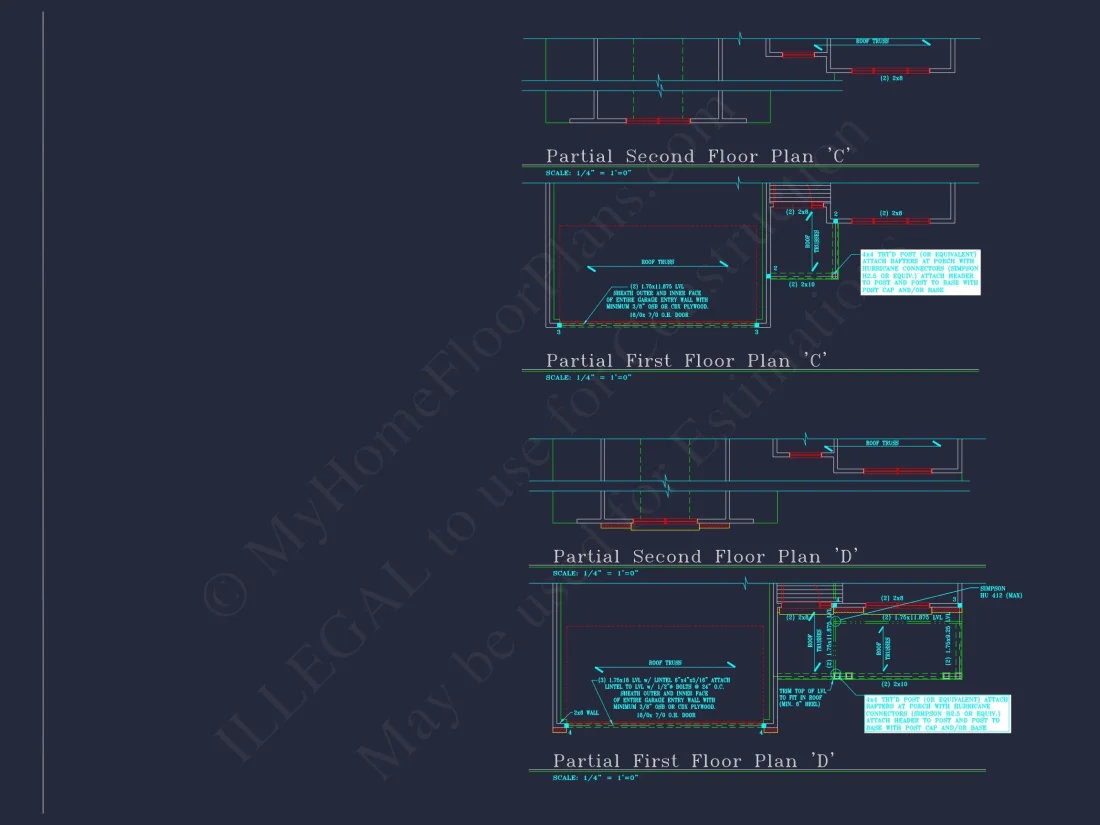 Modern house Plan with 4 Bedrooms, CAD Floor Plan, and Designs