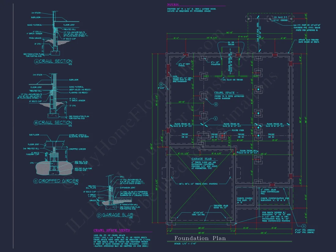 Modern house Plan with 4 Bedrooms, CAD Floor Plan, and Designs