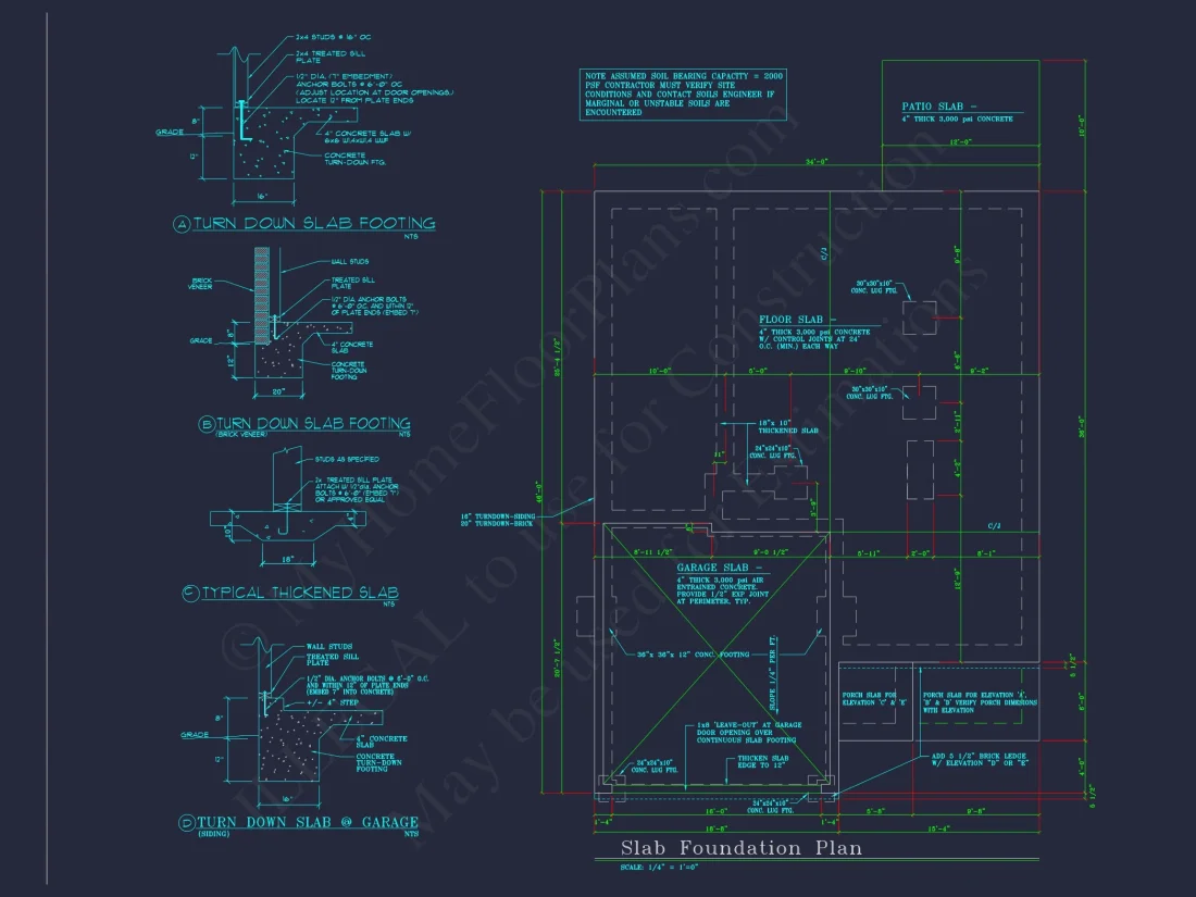 Modern house Plan with 4 Bedrooms, CAD Floor Plan, and Designs