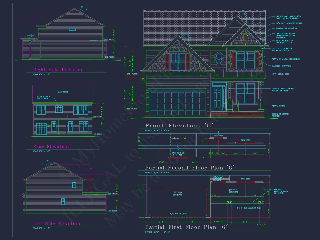 Modern house Plan with 4 Bedrooms, CAD Floor Plan, and Designs