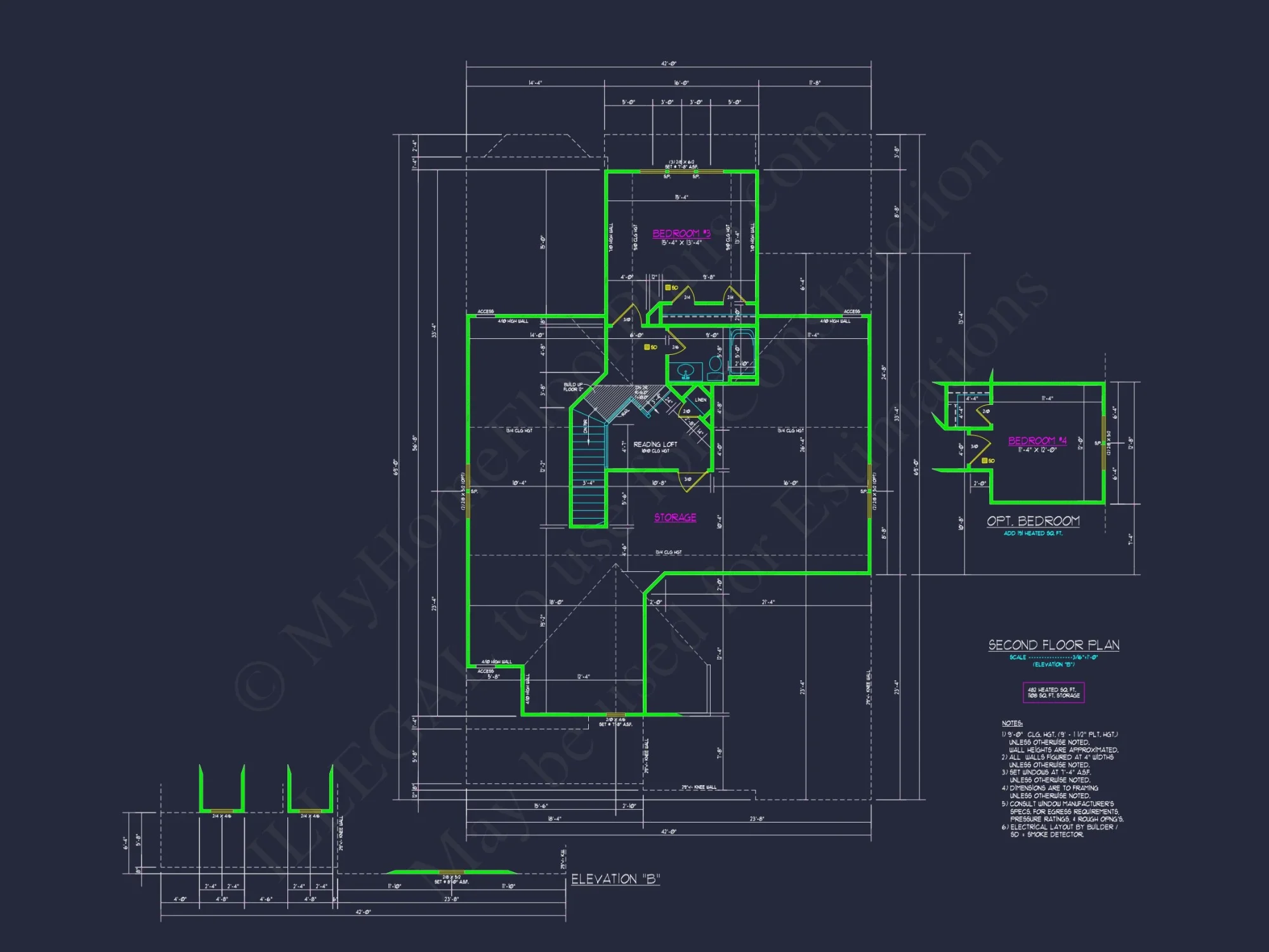 Elegant house Plan with CAD Designs, Floor Plans & Blueprint