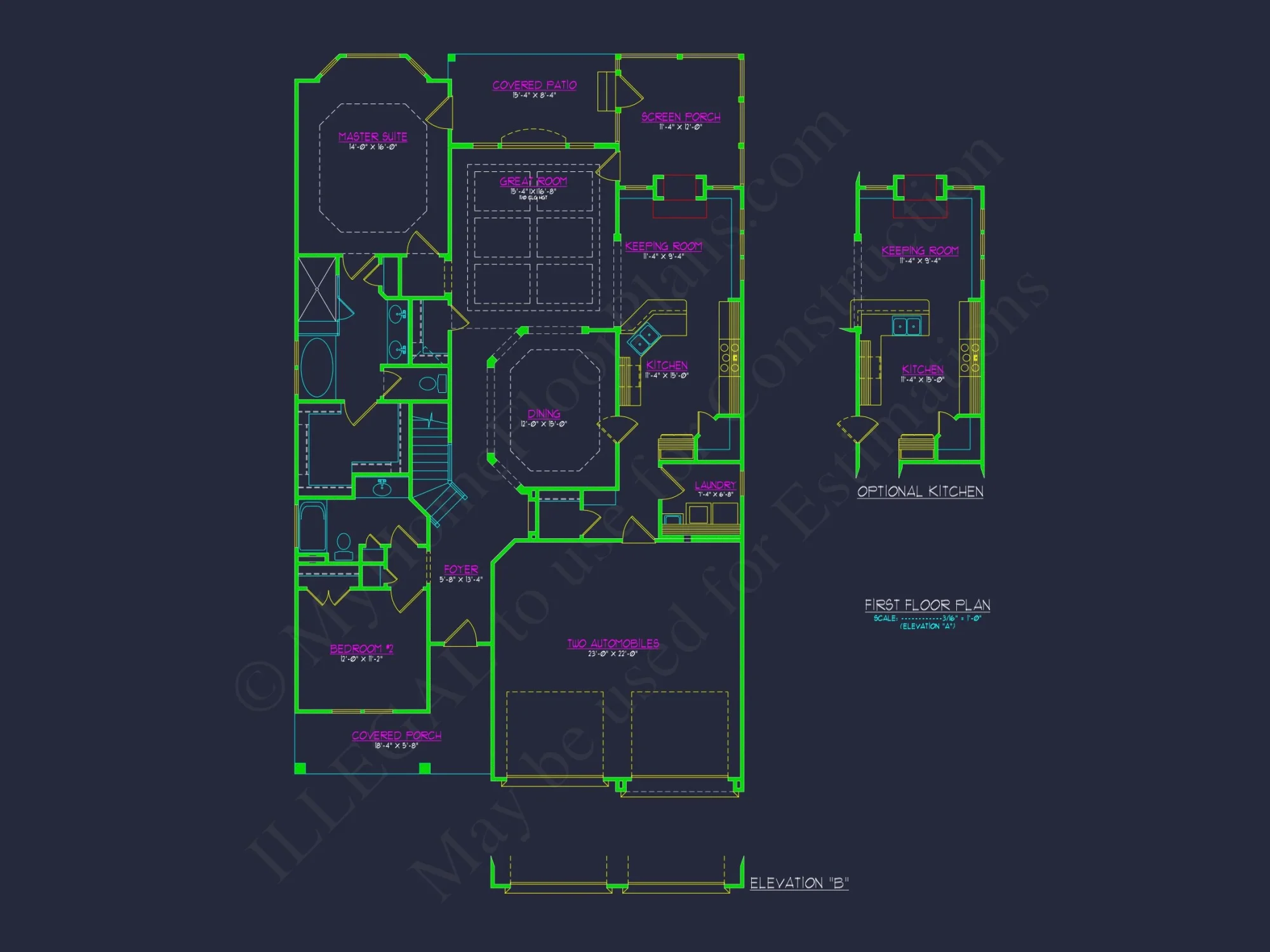 Elegant house Plan with CAD Designs, Floor Plans & Blueprint