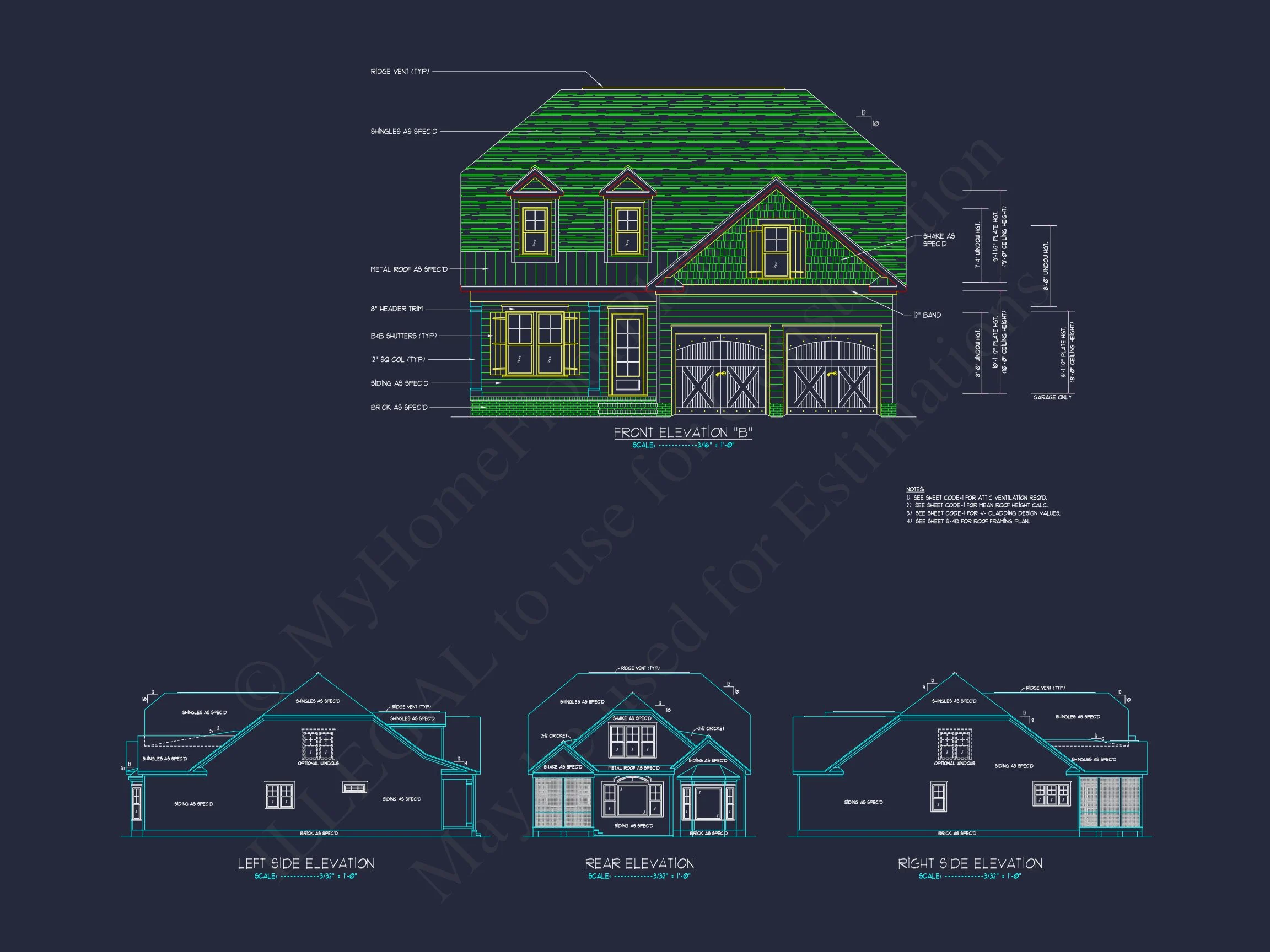 Elegant house Plan with CAD Designs, Floor Plans & Blueprint