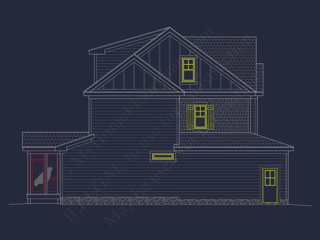 Beautiful 2-Story house Plan with CAD Blueprint Designs