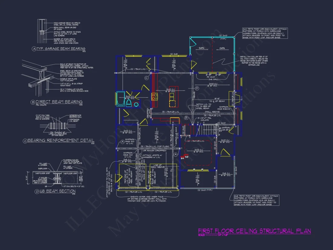 Stylish house Plan with 2.5 Stories, Blueprint, and CAD Designs