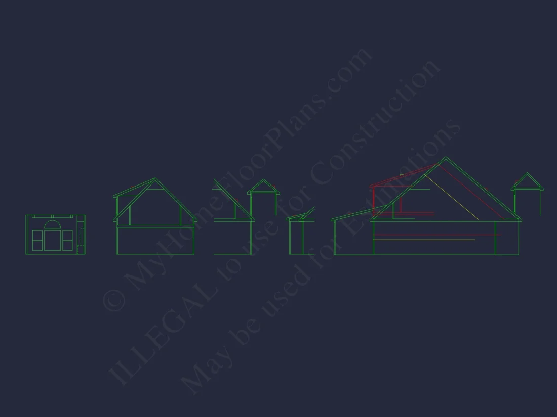 Craftsman house Floor Plan with CAD Blueprints & Features