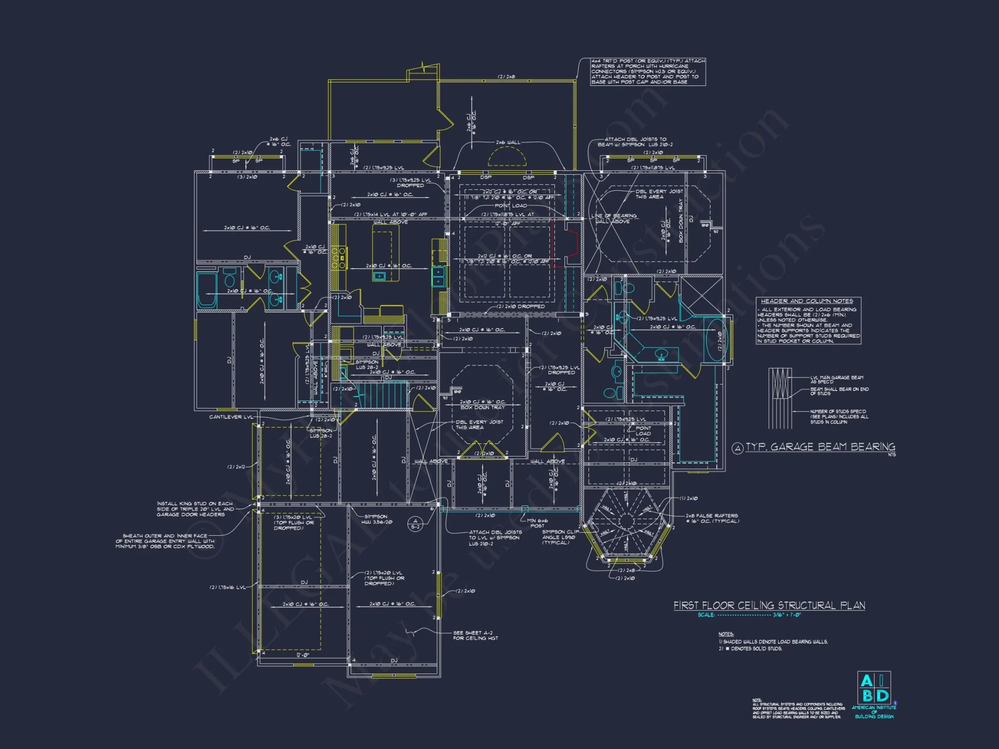Craftsman house Floor Plan with CAD Blueprints & Features