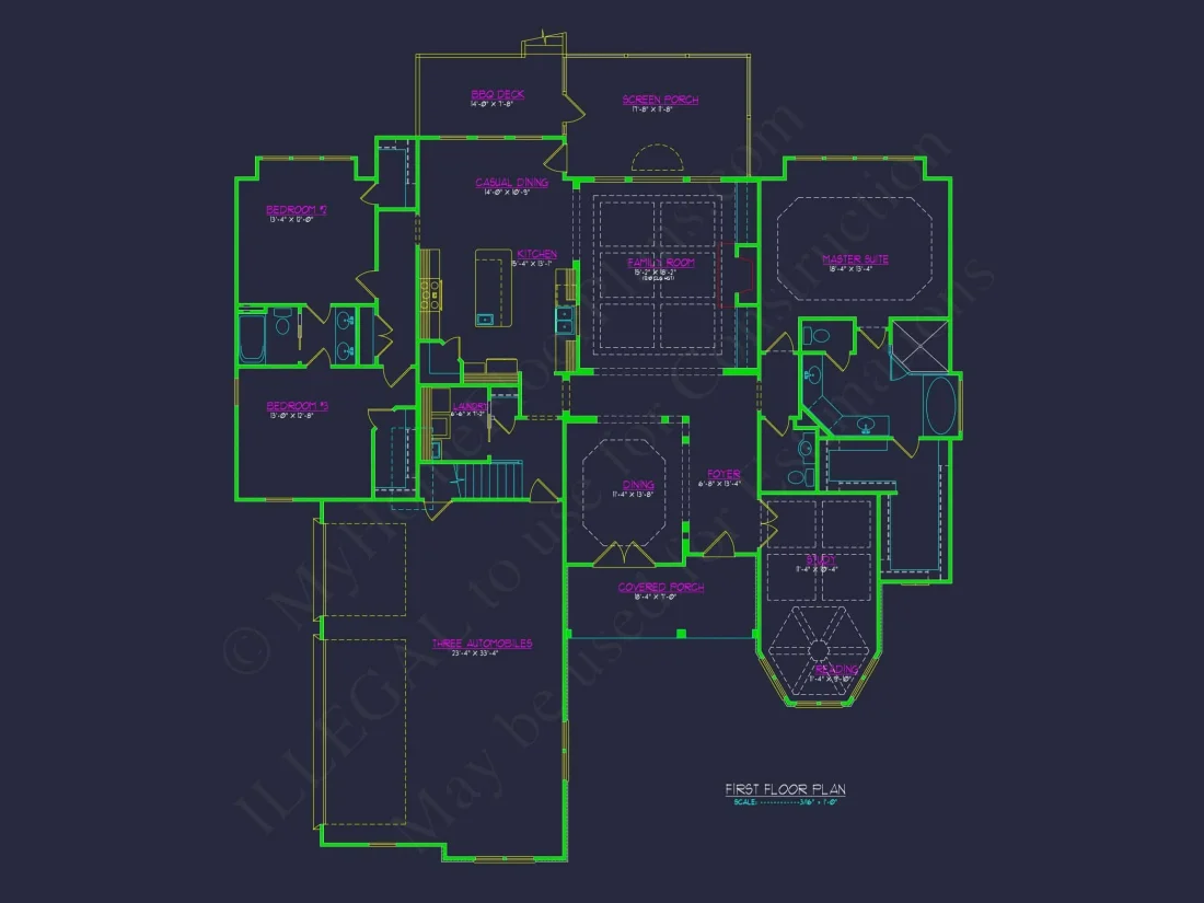 Craftsman house Floor Plan with CAD Blueprints & Features