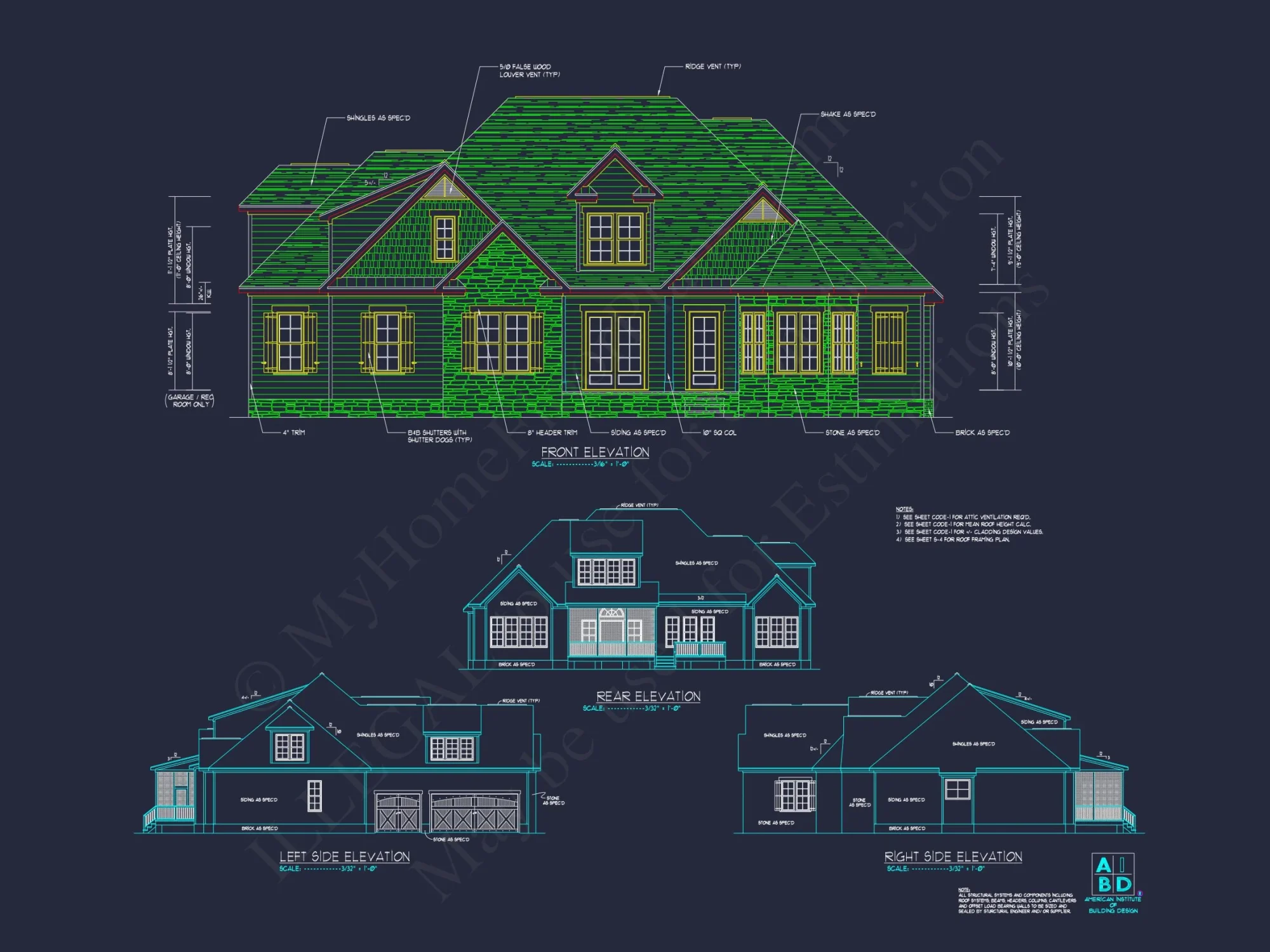 Craftsman house Floor Plan with CAD Blueprints & Features