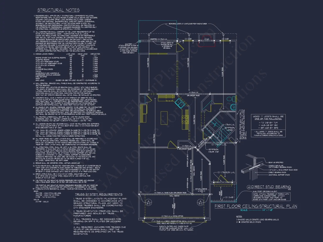 Craftsman house Plan with CAD Blueprint and Floor Designs