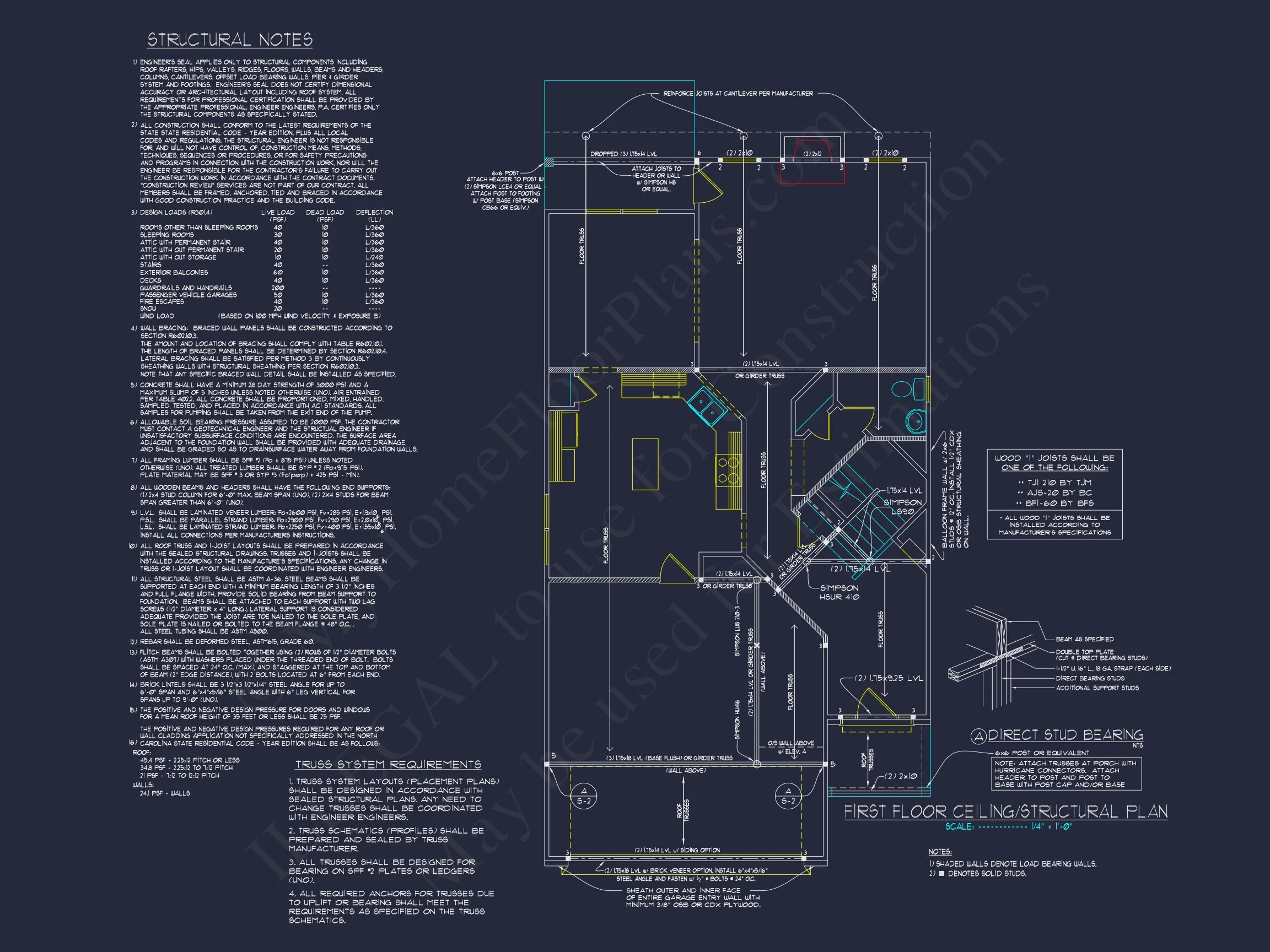 Craftsman house Plan with CAD Blueprint and Floor Designs