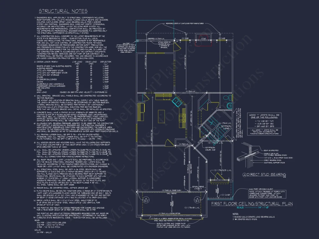 Craftsman house Plan with CAD Blueprint and Floor Designs