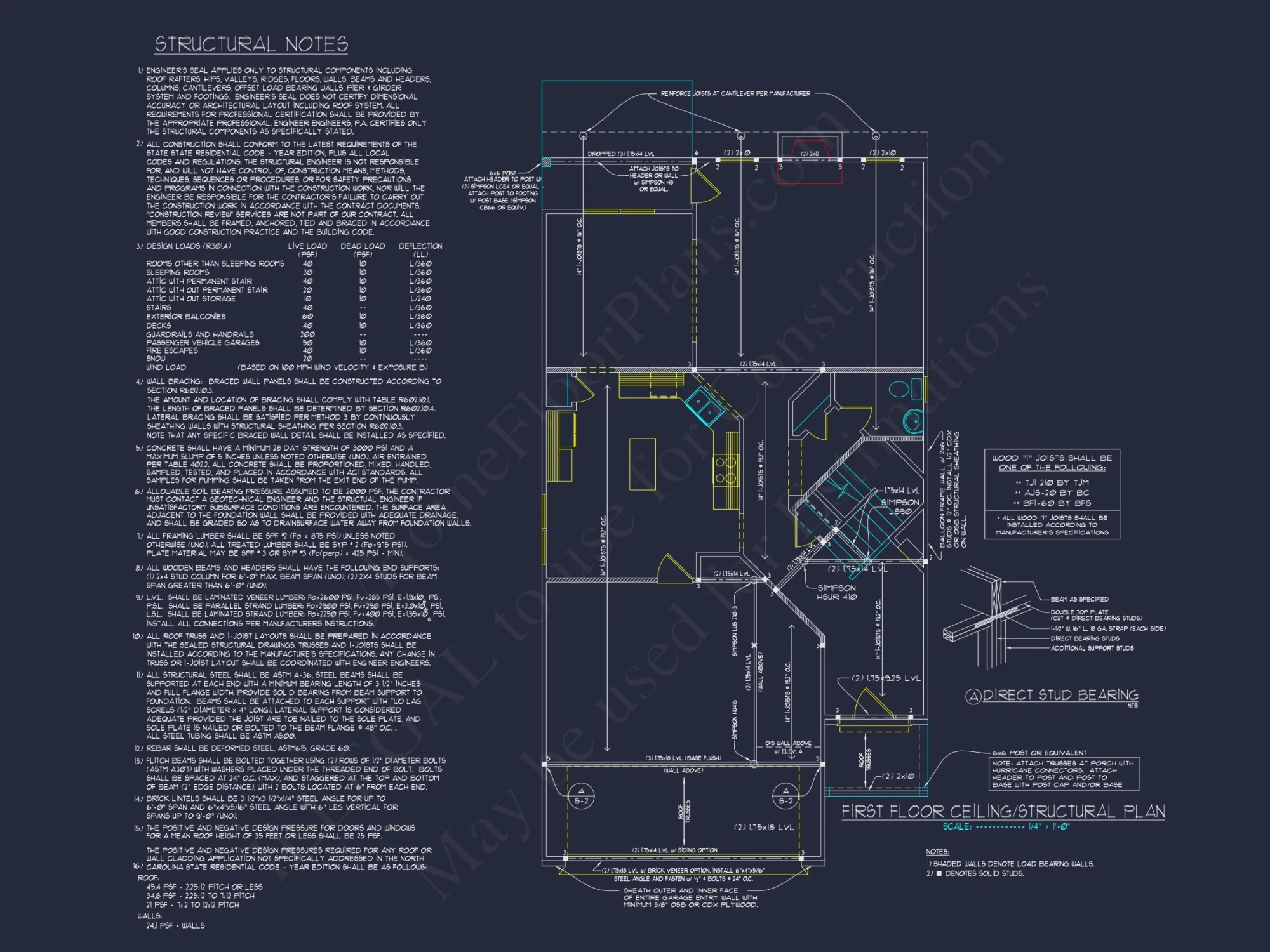 Craftsman house Plan with CAD Blueprint and Floor Designs
