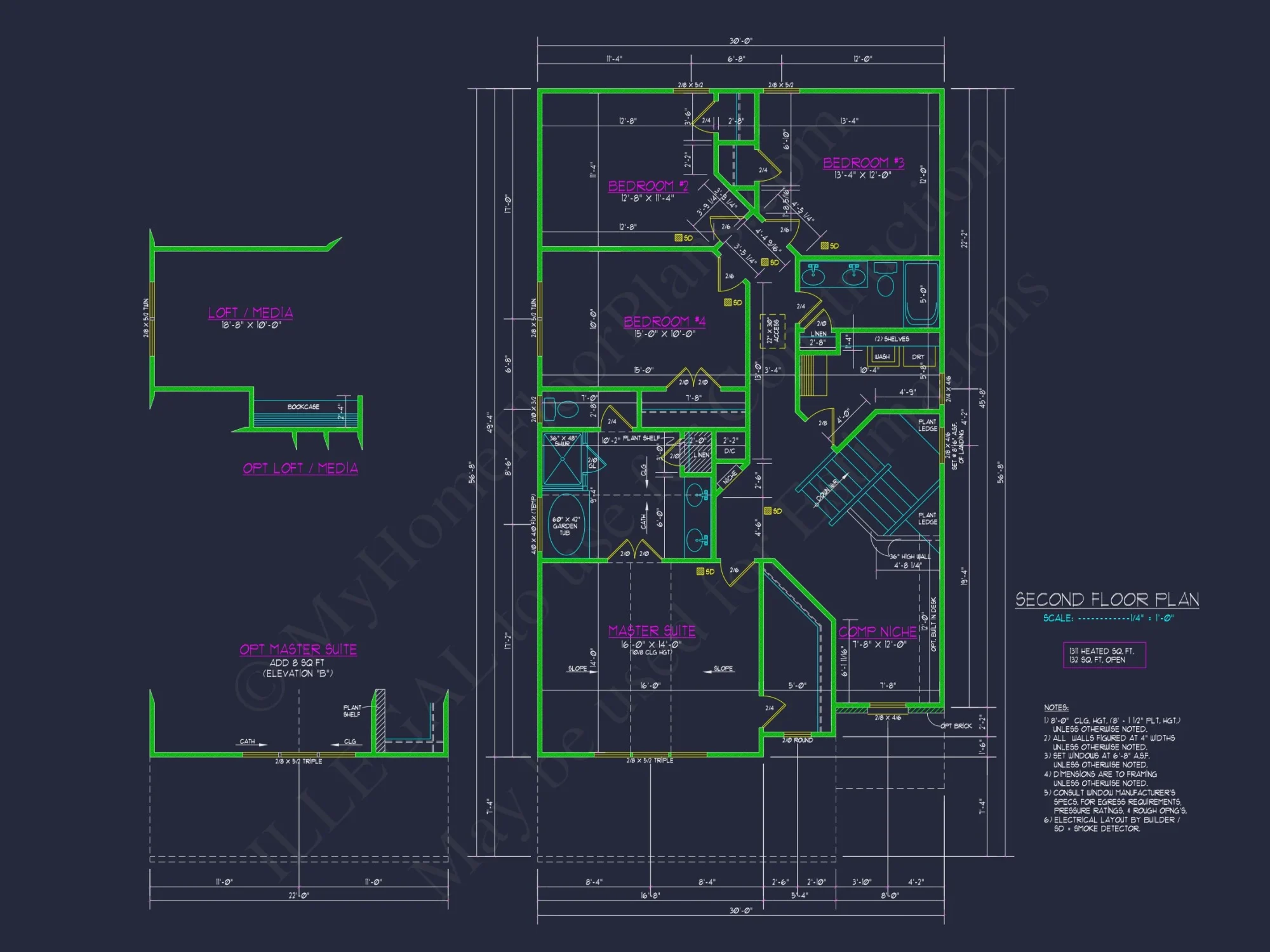 Craftsman house Plan with CAD Blueprint and Floor Designs