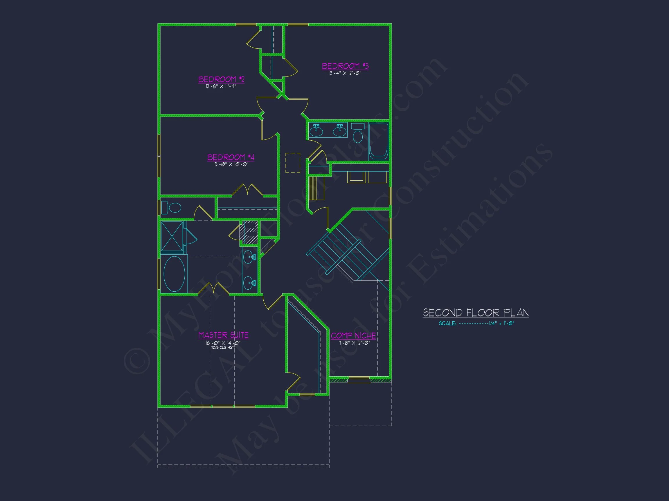 Craftsman house Plan with CAD Blueprint and Floor Designs